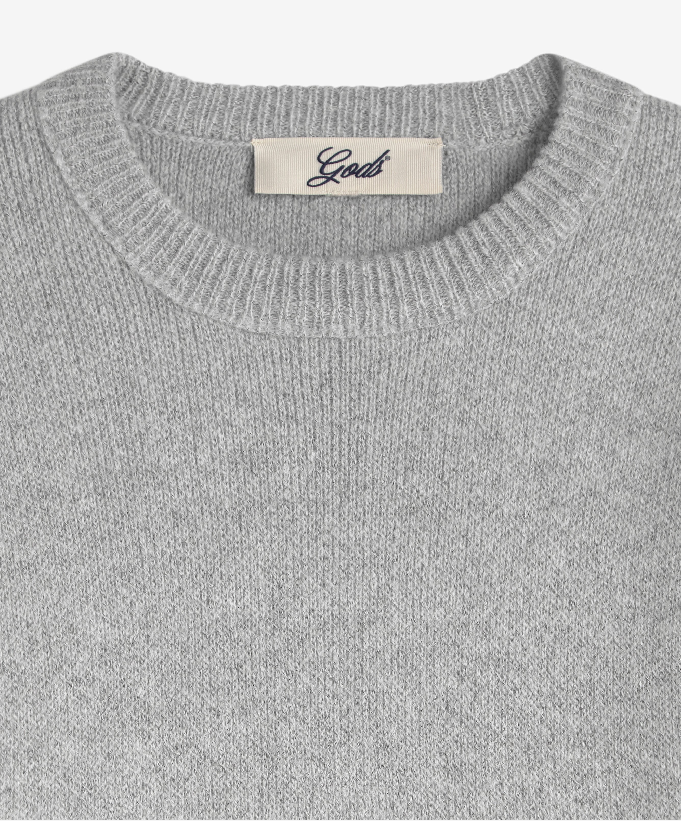 Handwritten Knitted Sweater Light Grey