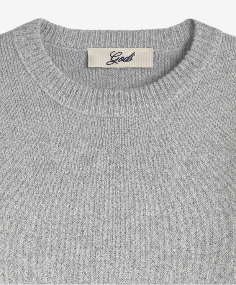 Handwritten Knitted Sweater Light Gray