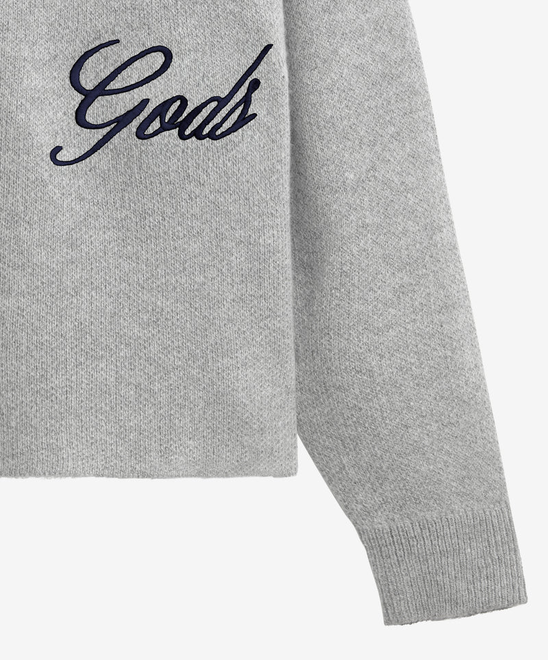 Handwritten Knitted Sweater Light Gray