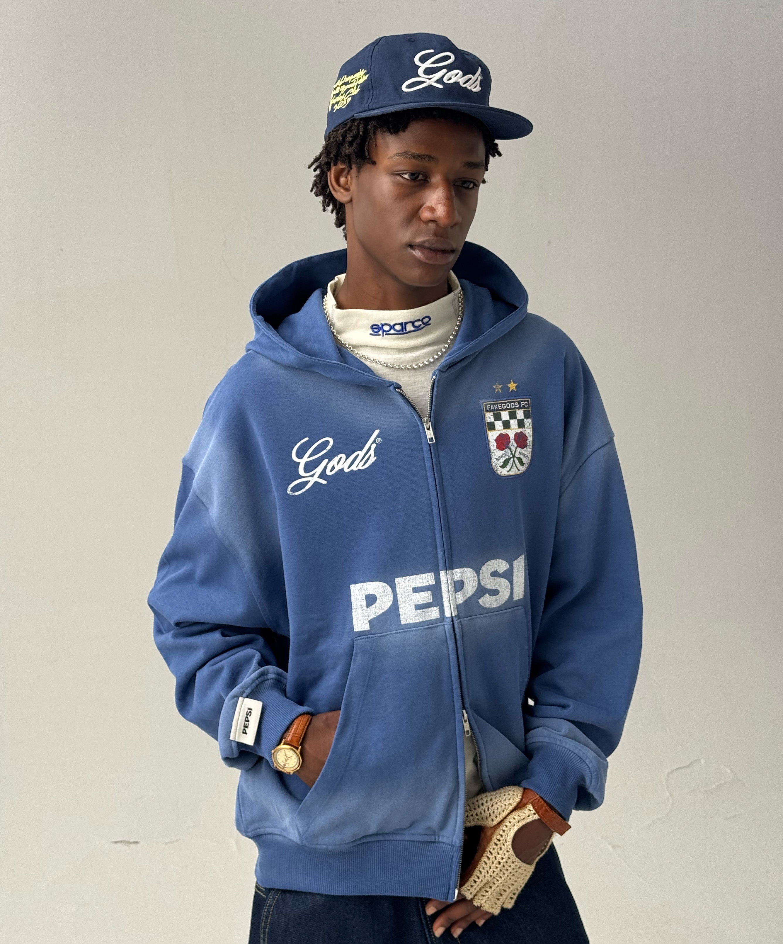 Track Zipper Blue