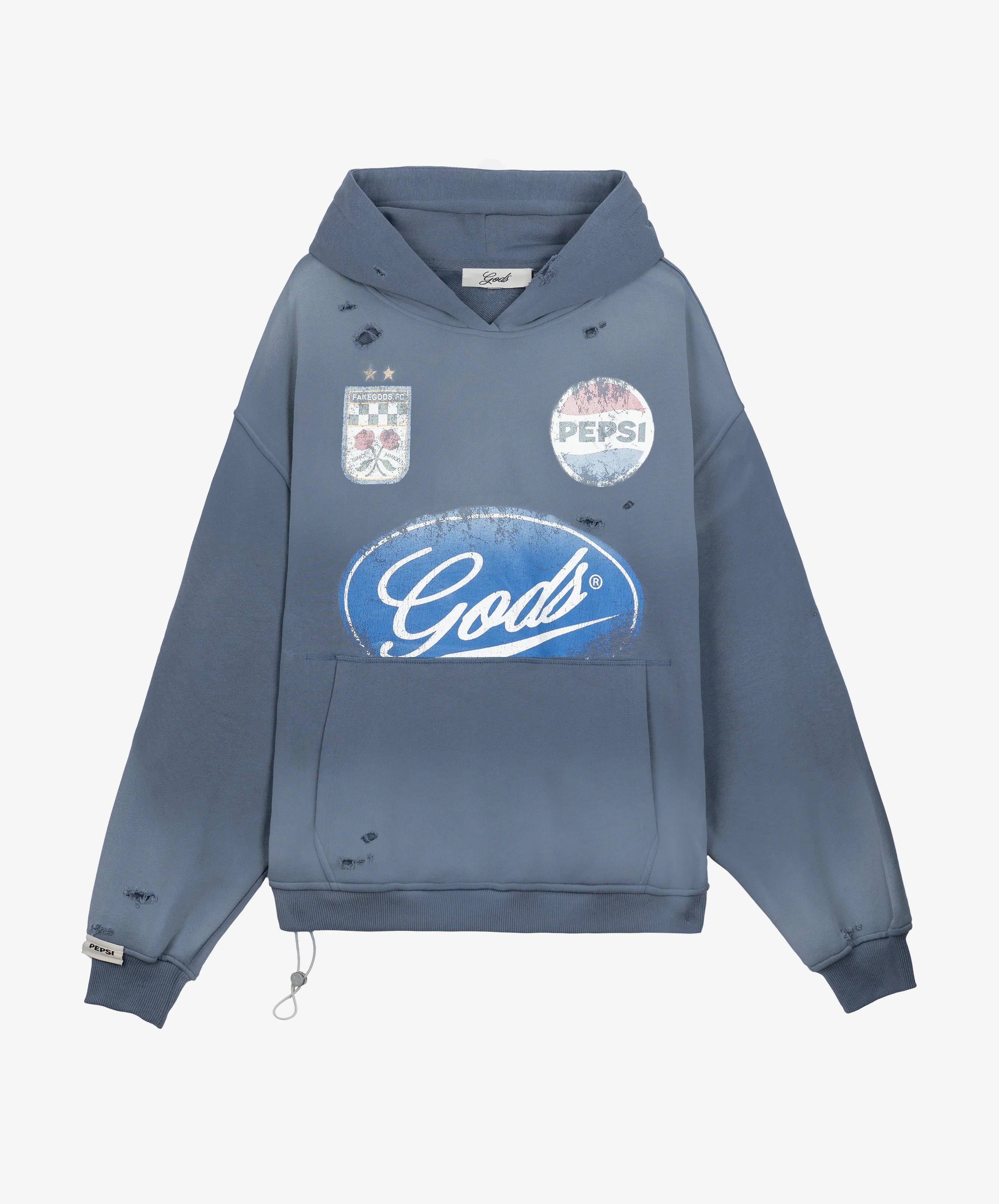 Pitstop Cropped Hoodie Grey