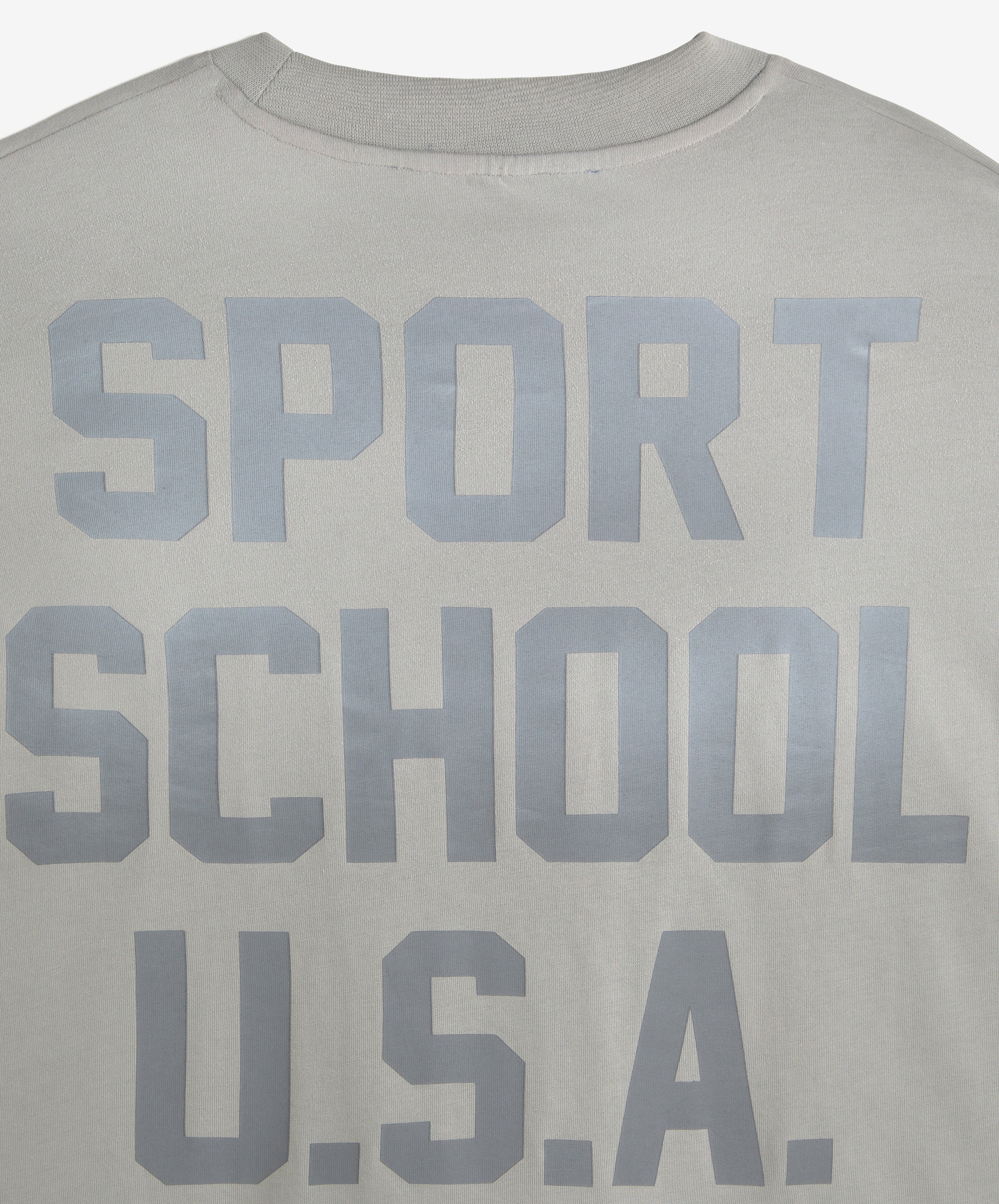 Sports School Usa Boxy Tee Grey