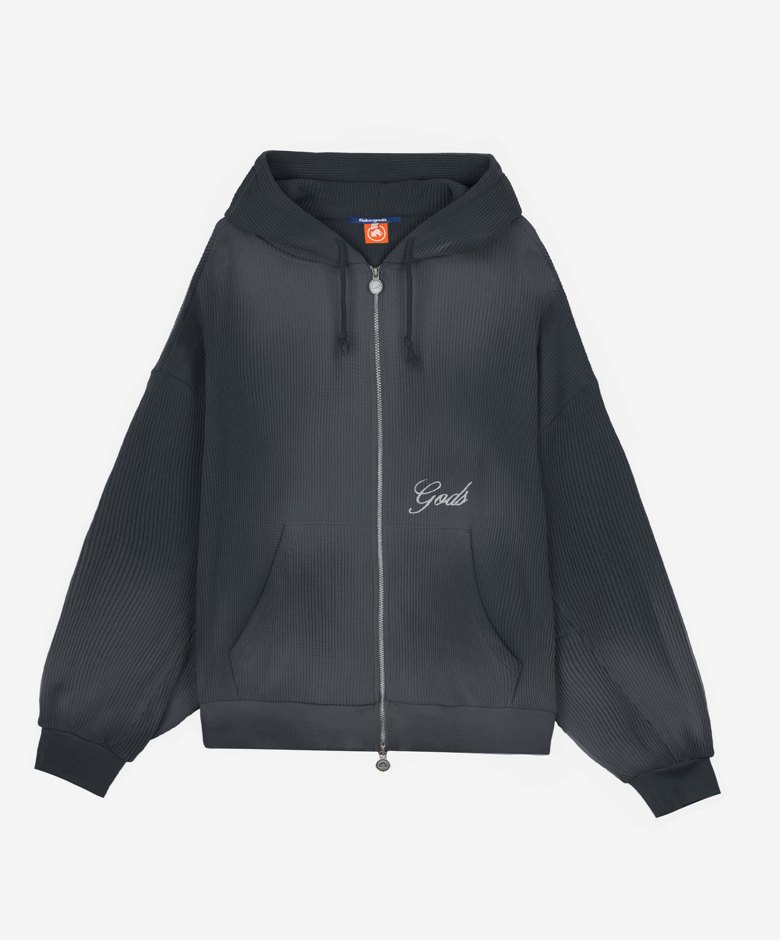 Waffle Zipper Dark Grey