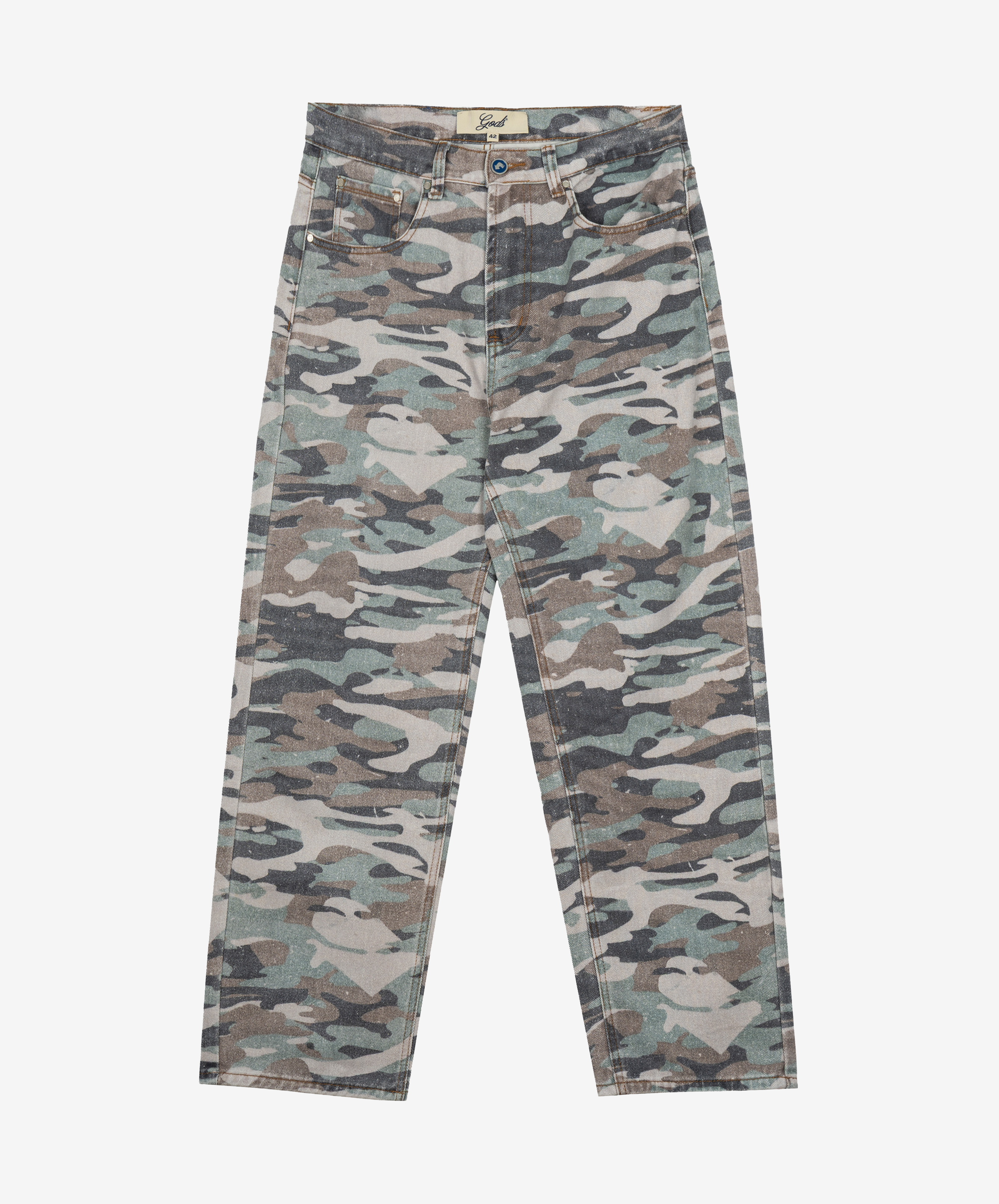Camouflage Jeans Military Green