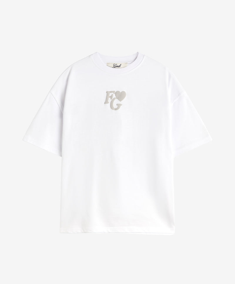 Valentine's Tee Monochrome White