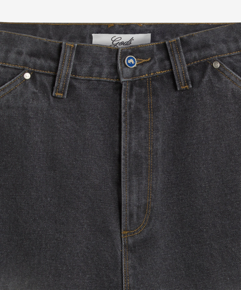 Baggy Denim Jeans Dark Grey