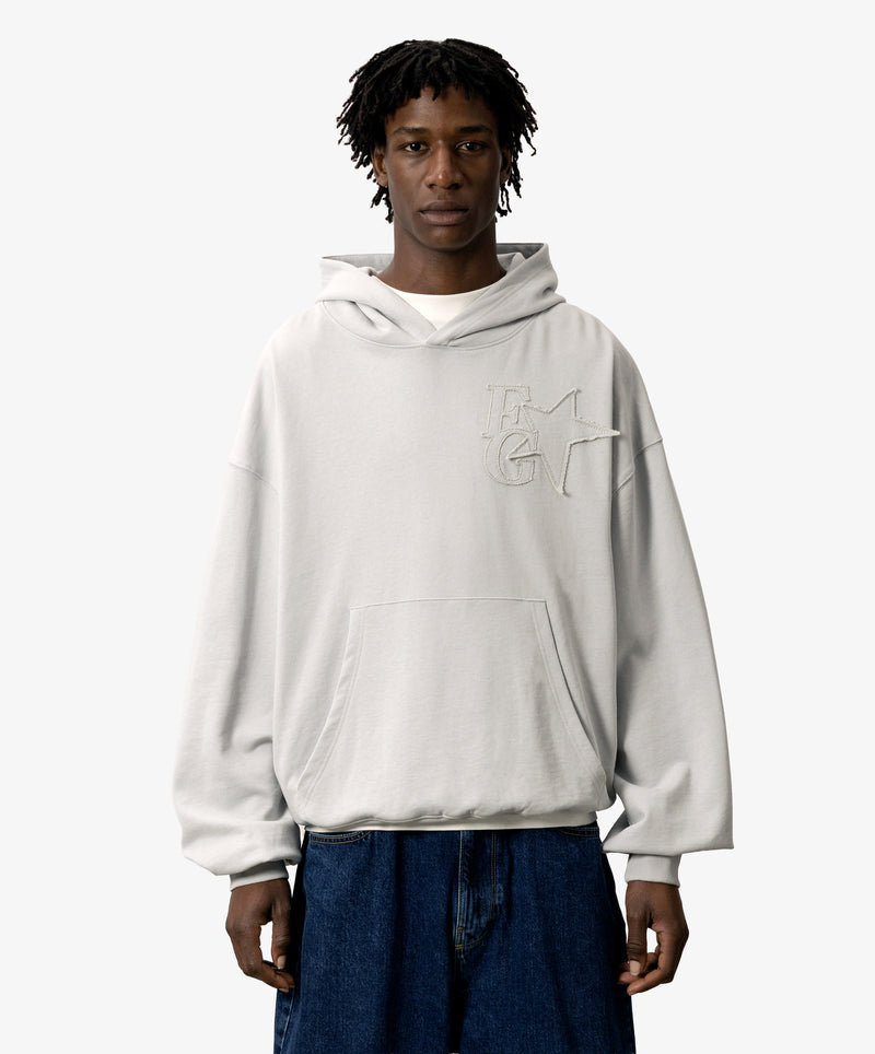 Star Hoodie Mid Grey