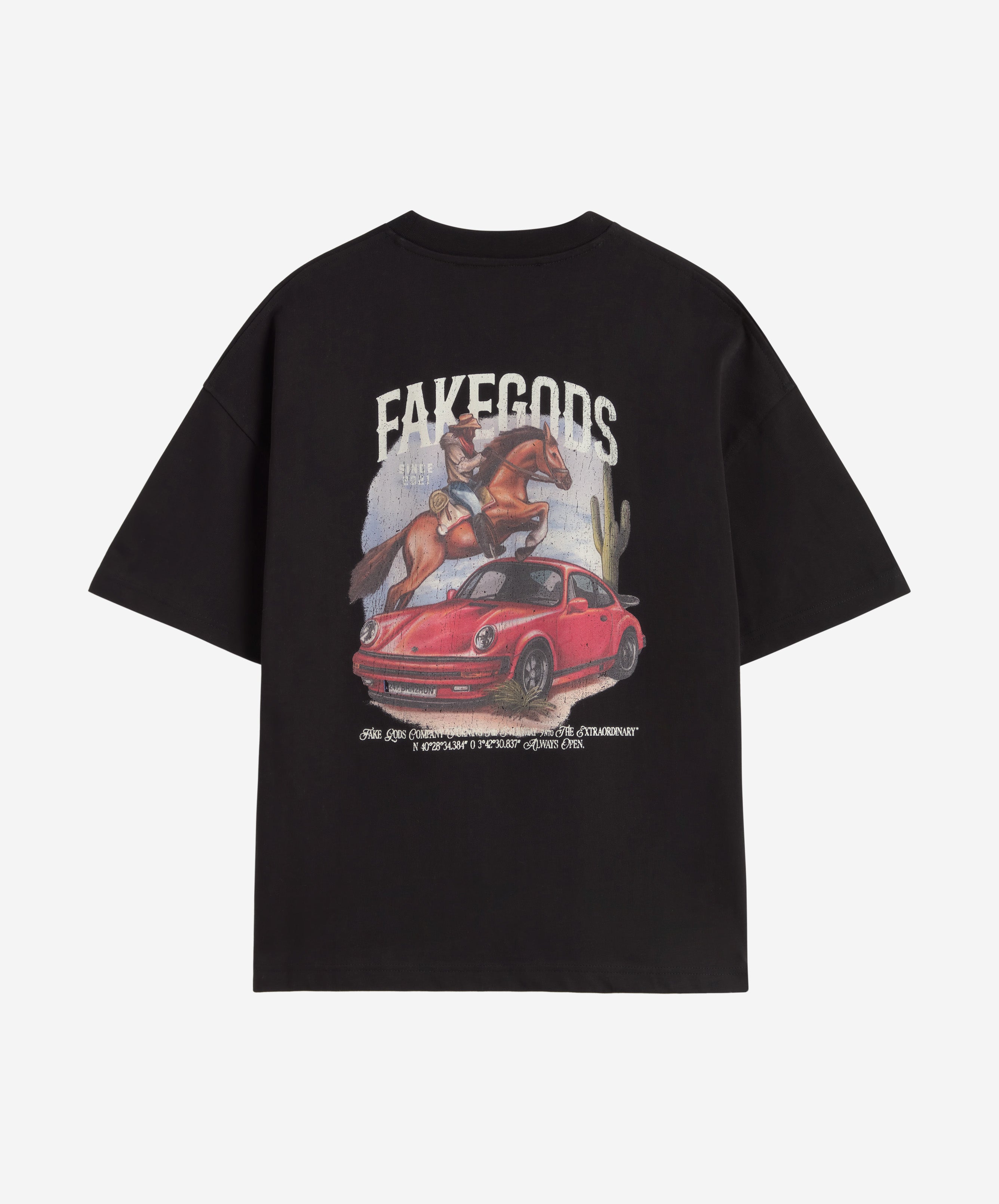 Horse-Car Tee Black