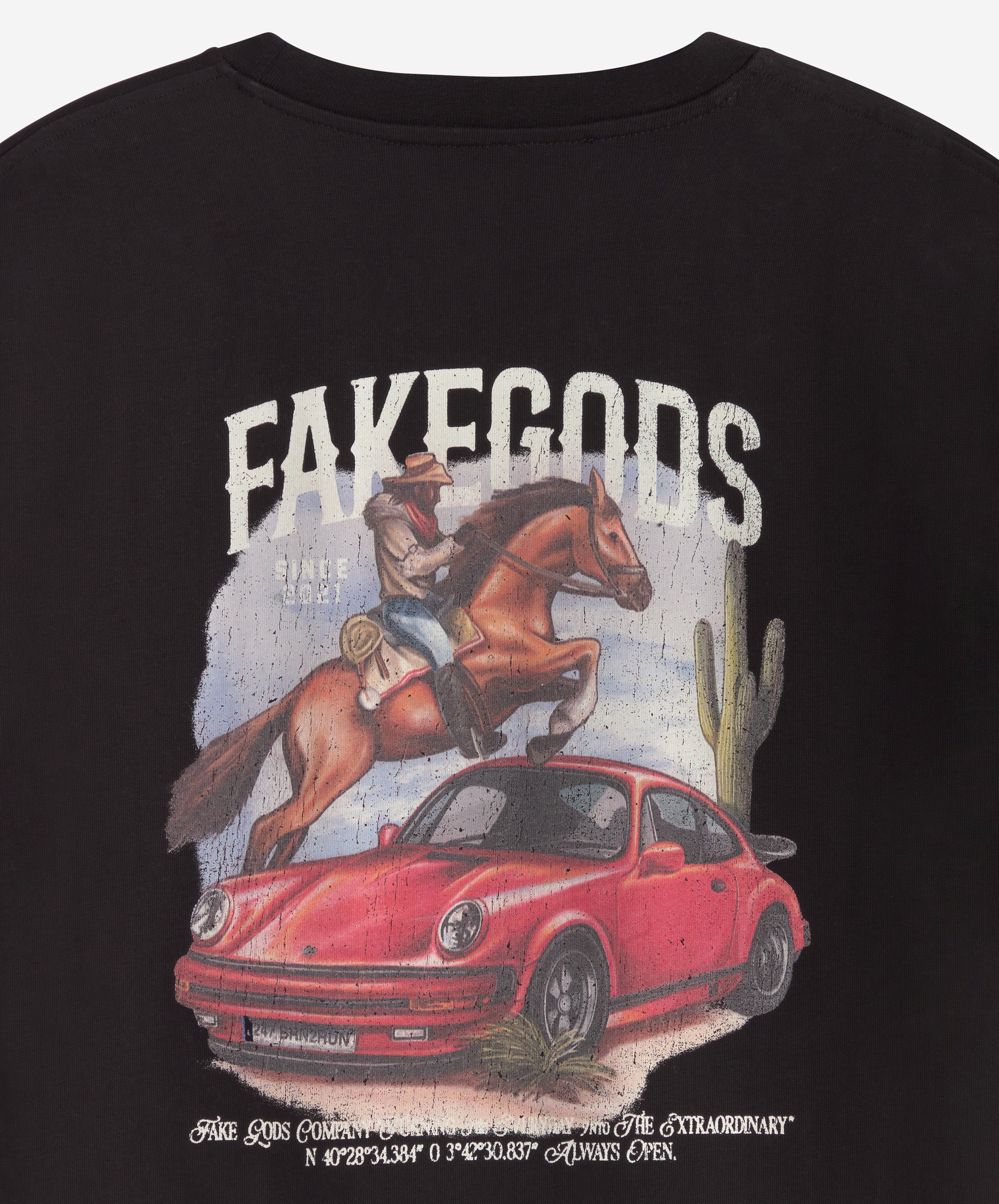 Horse-Car Tee Black