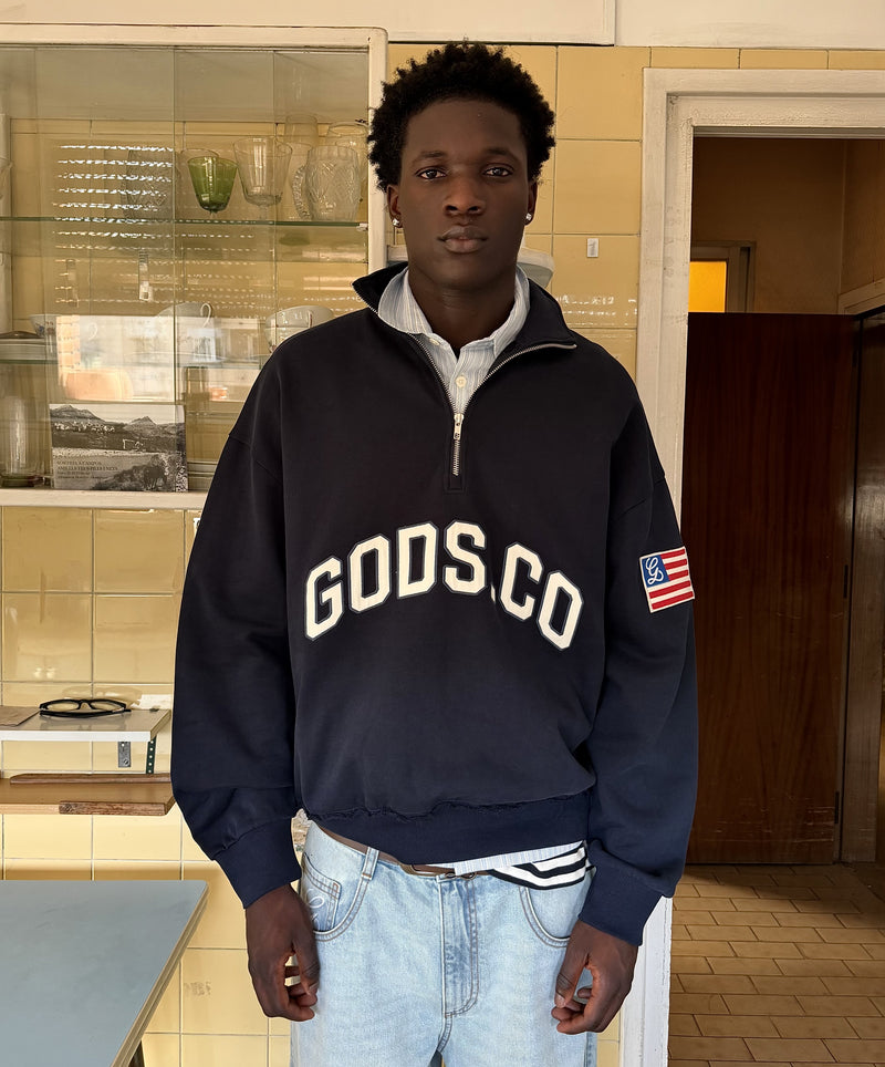 Gods.Co Half Zip Navy