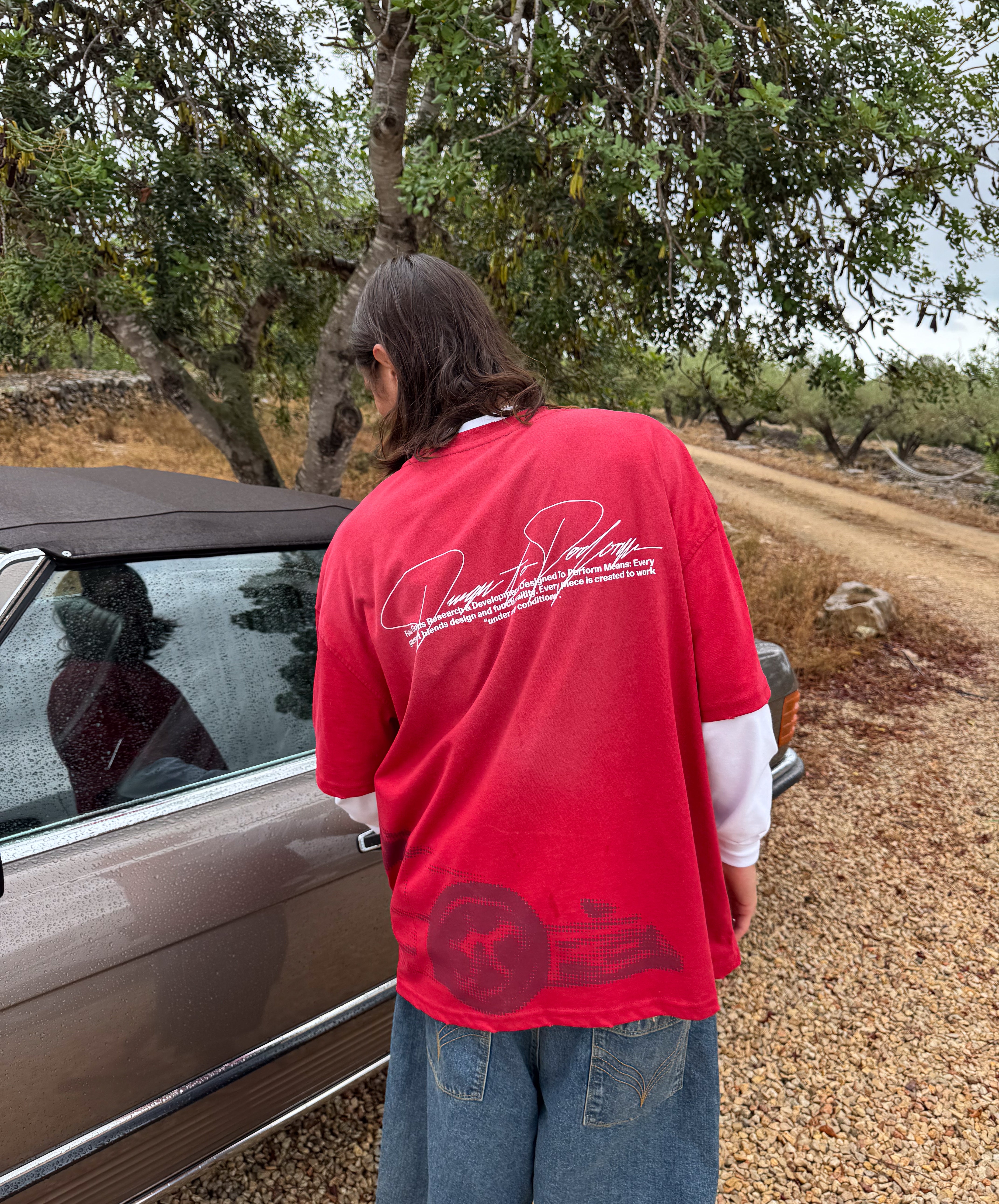 Grand Prix Sunfaded Tee Red