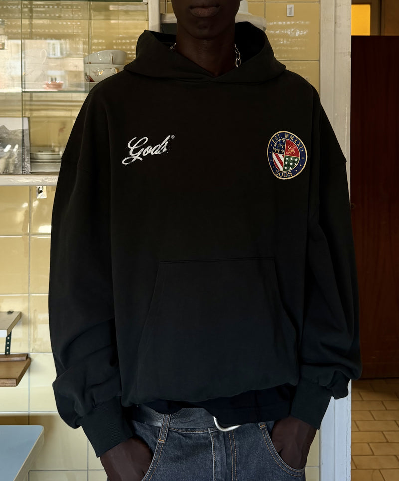 Heraldic Hoodie Black