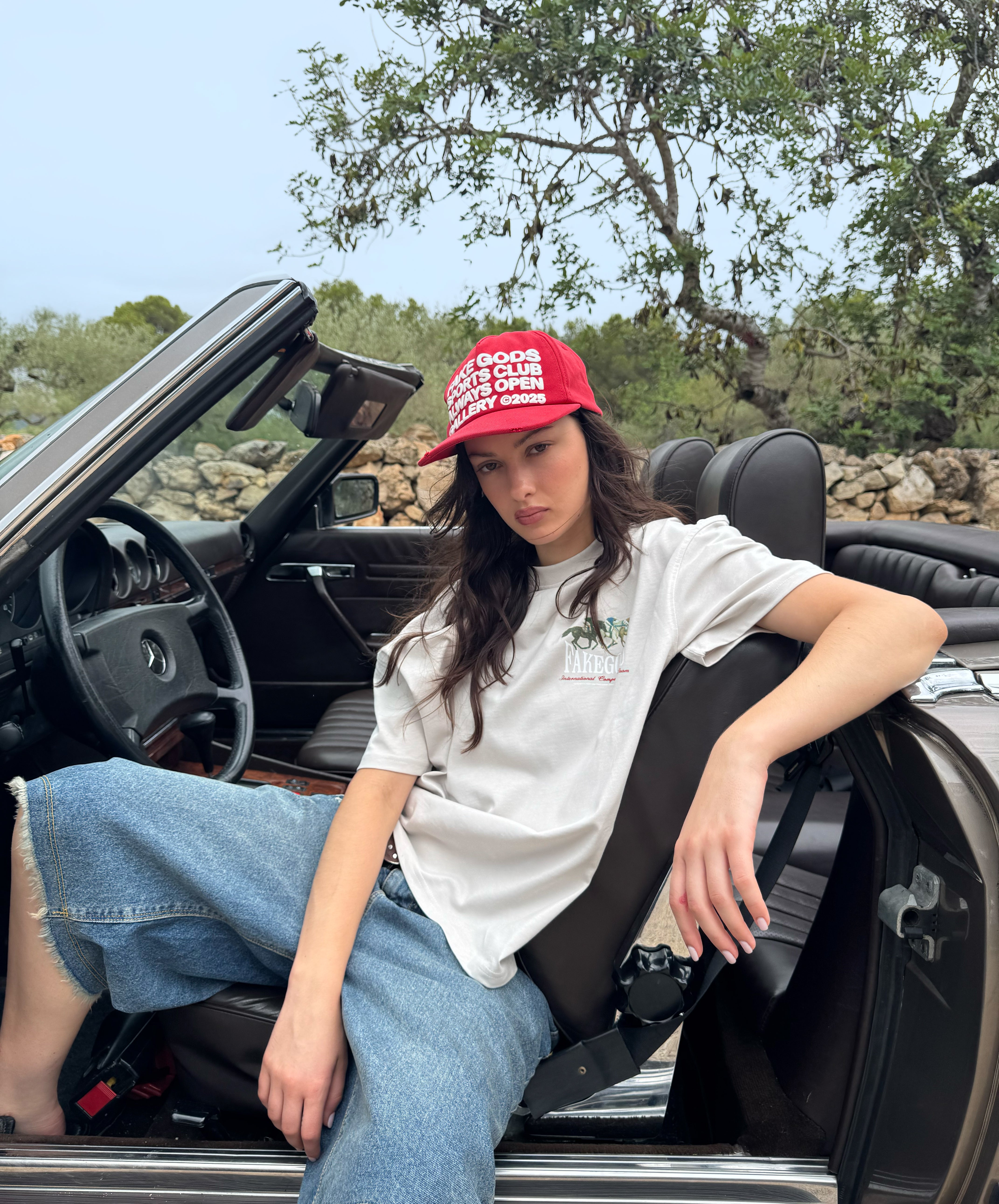 Horse Race Tee Light Grey
