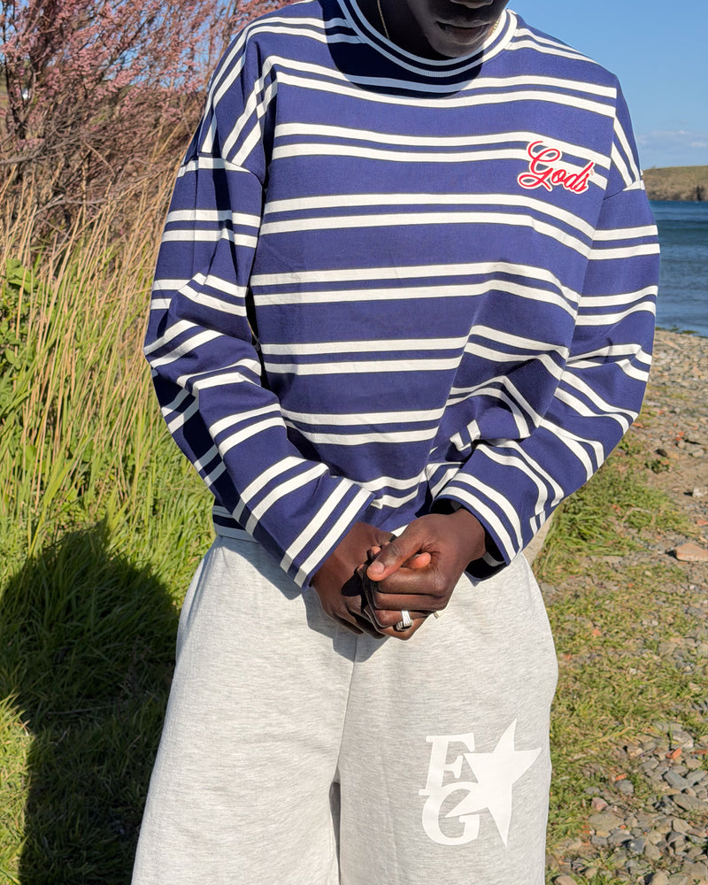 Gods Star Striped Longsleeve Navy