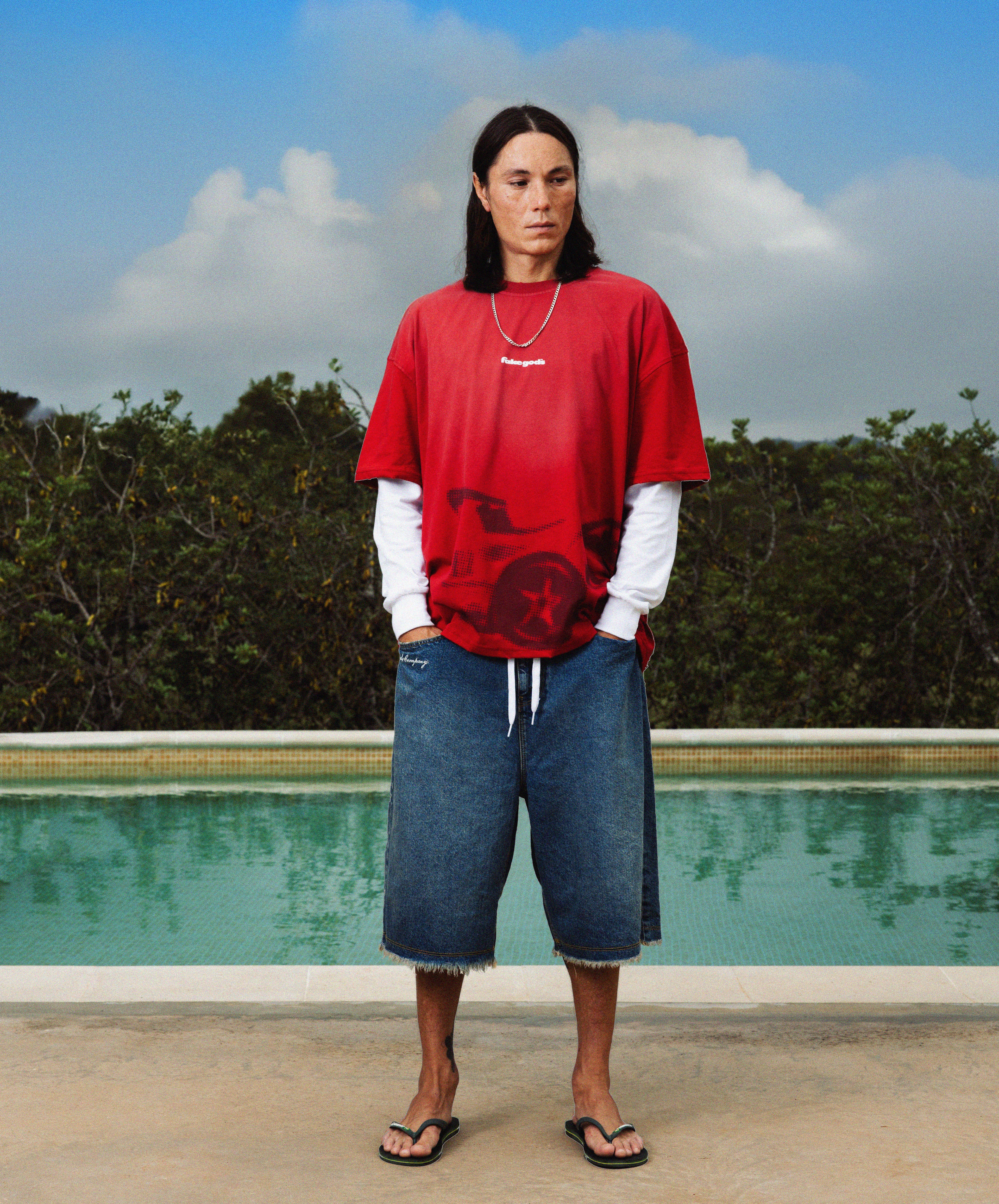 Grand Prix Sunfaded Tee Red