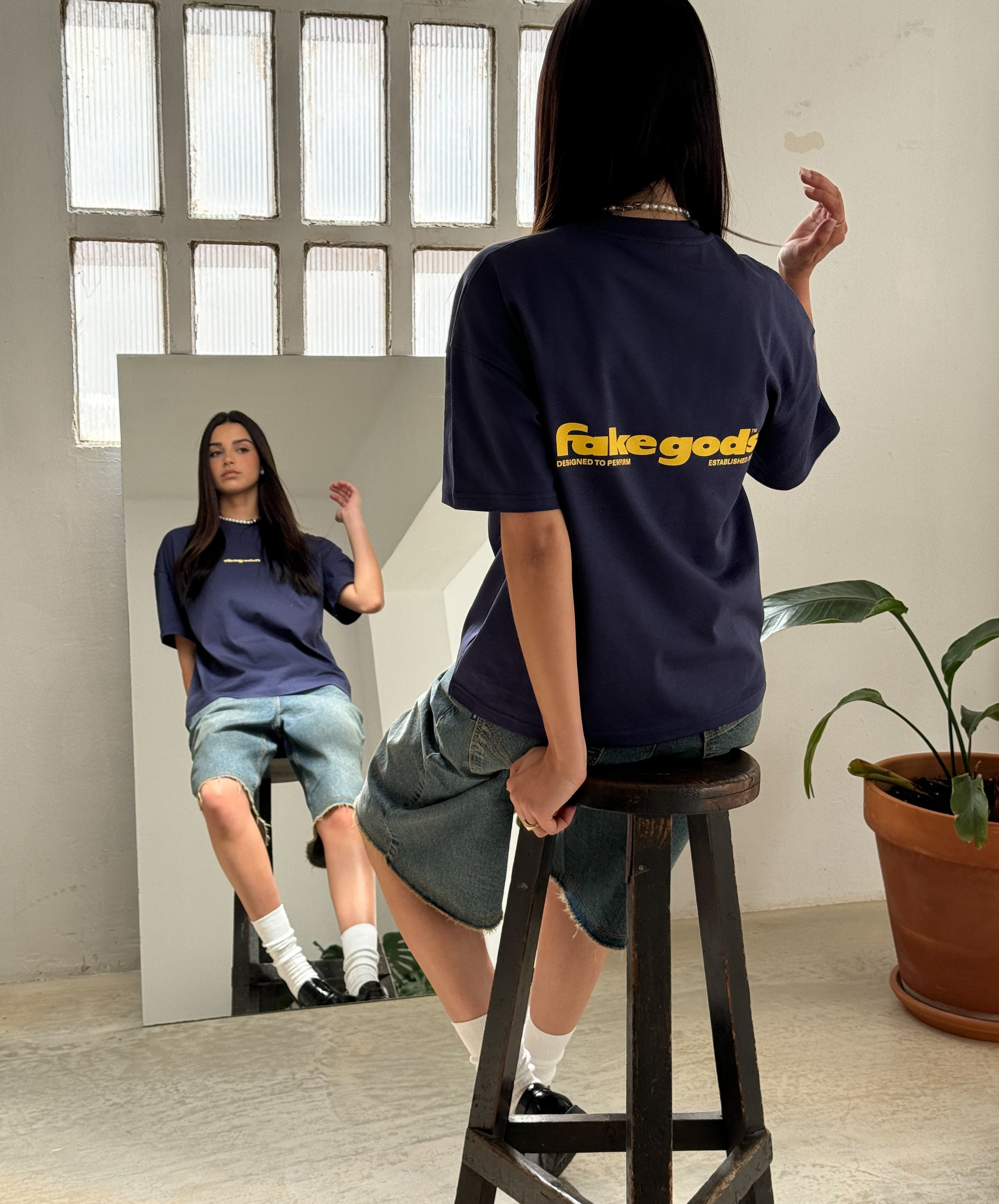Back To Basics Tee Navy