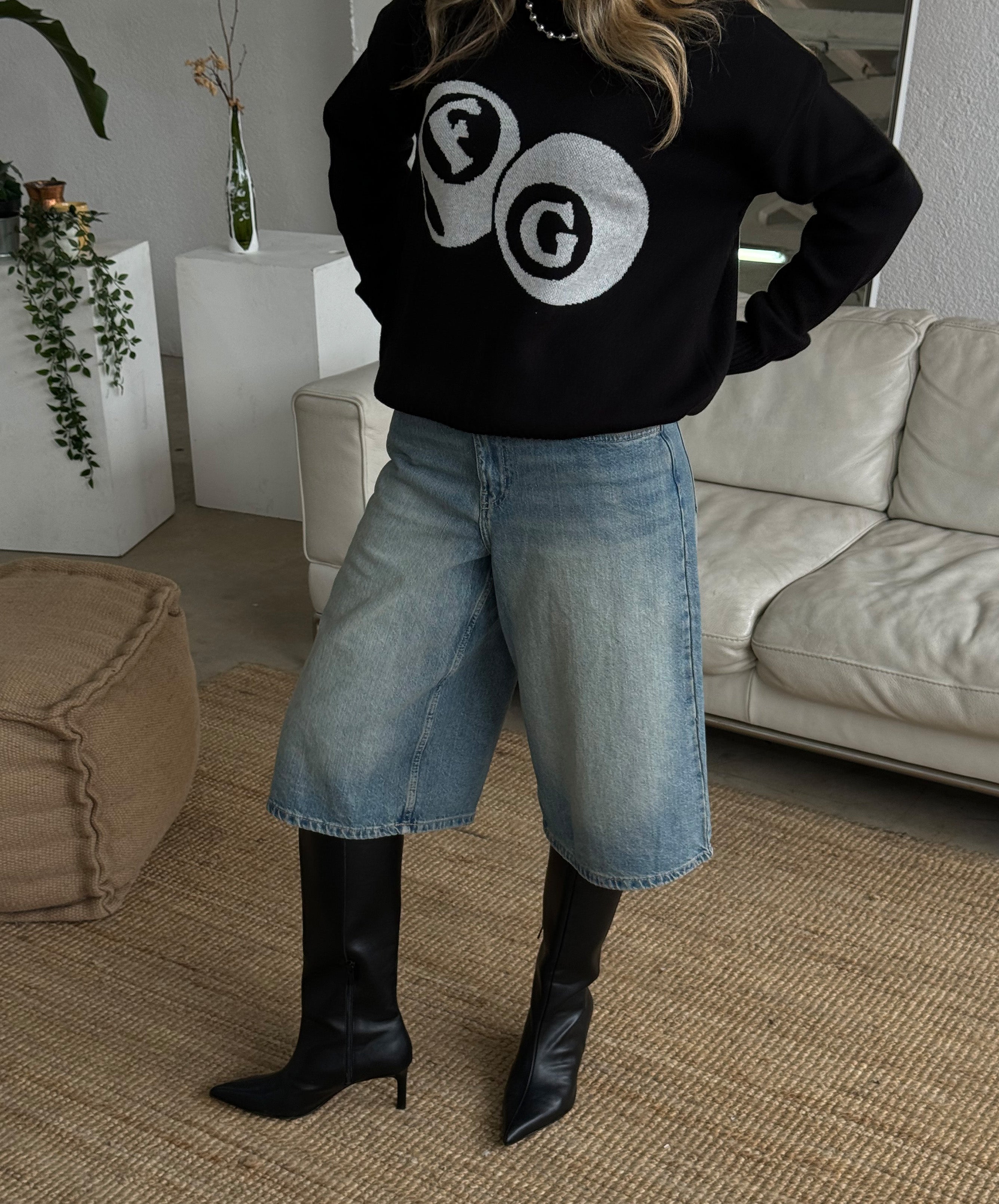 Billiard Knitted Sweater Black