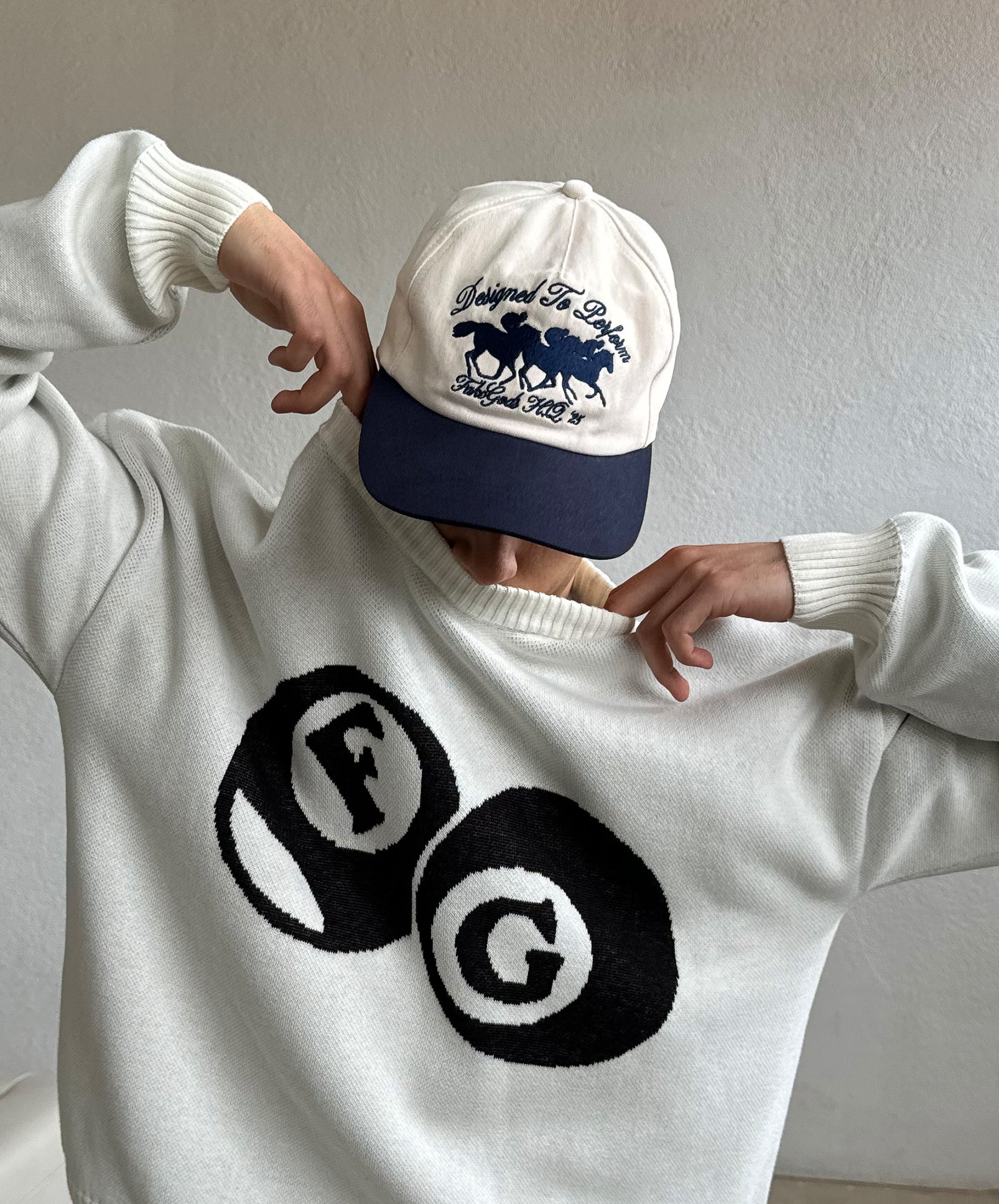 Designed To Perform Cap Cream-Navy