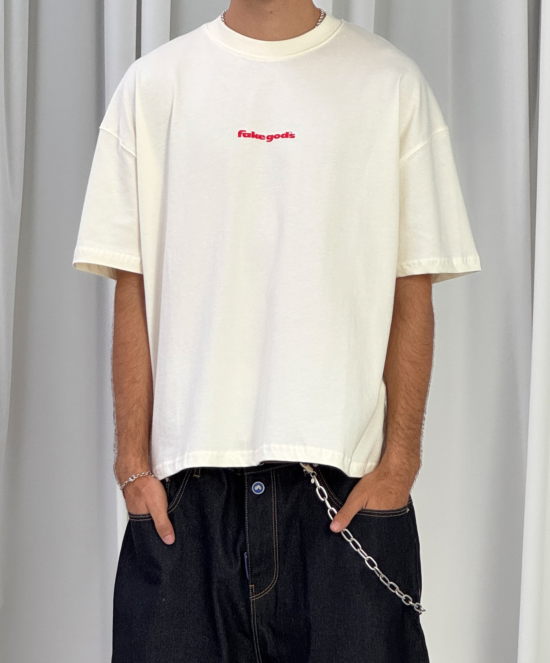 Back To Basics Tee Cream-Red