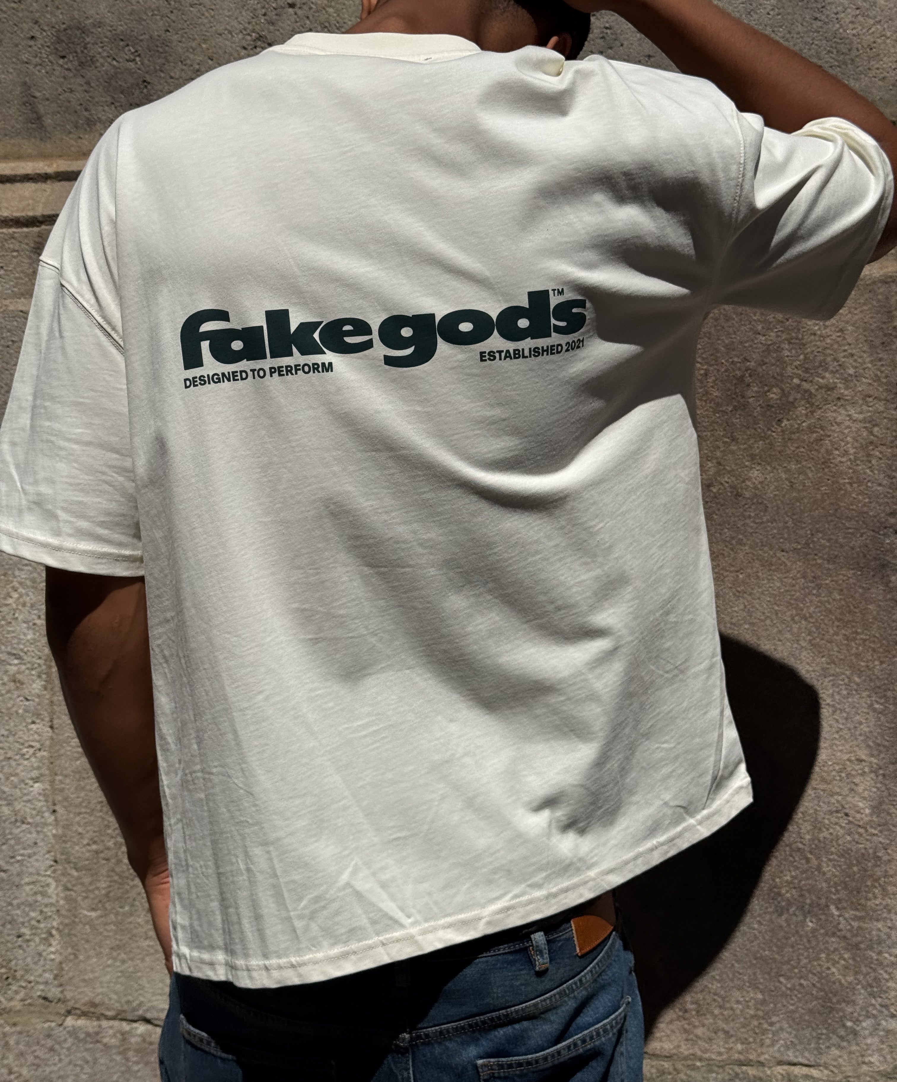 Back To Basics Tee Cream-Green