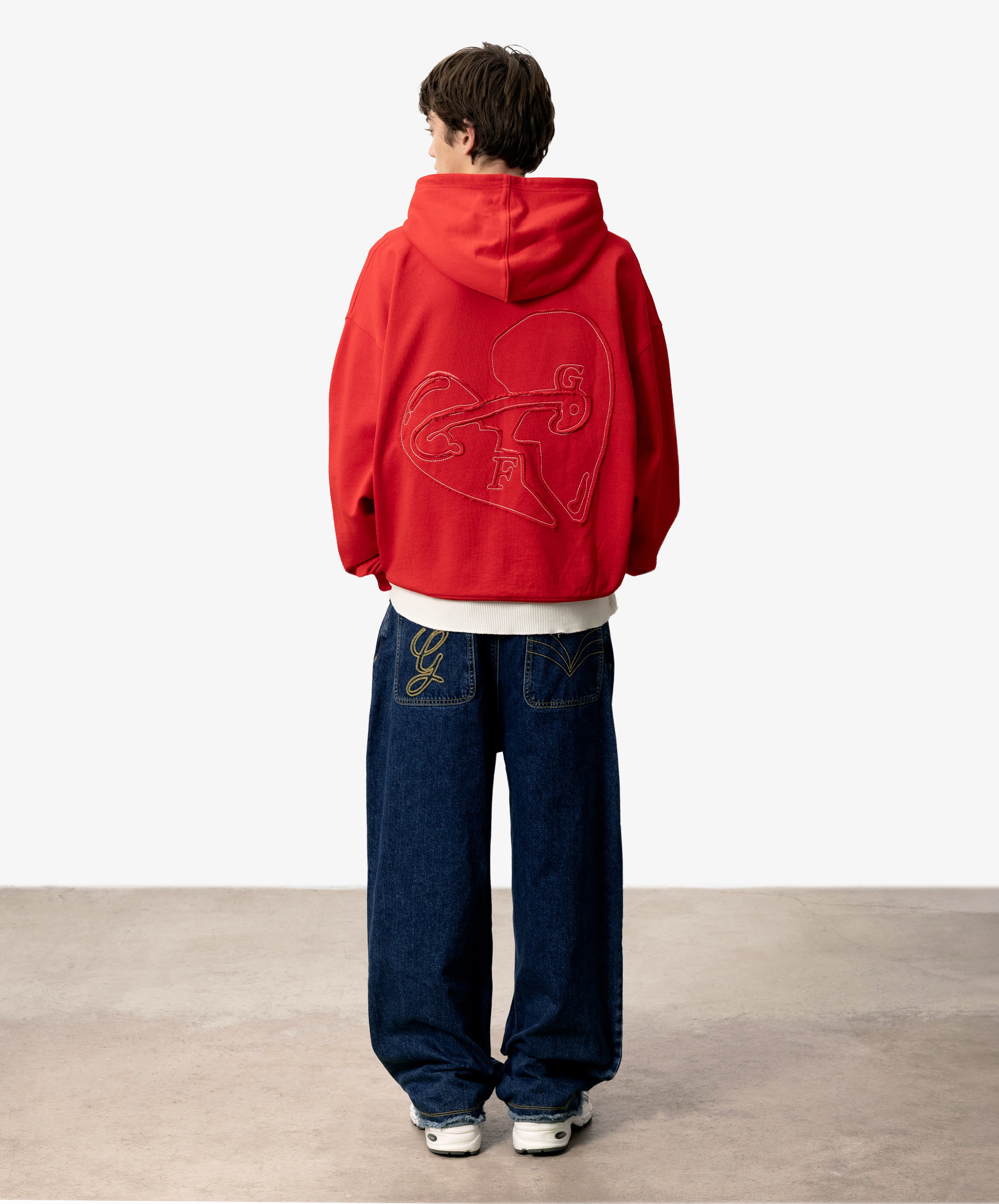 I Love You Zipper Red