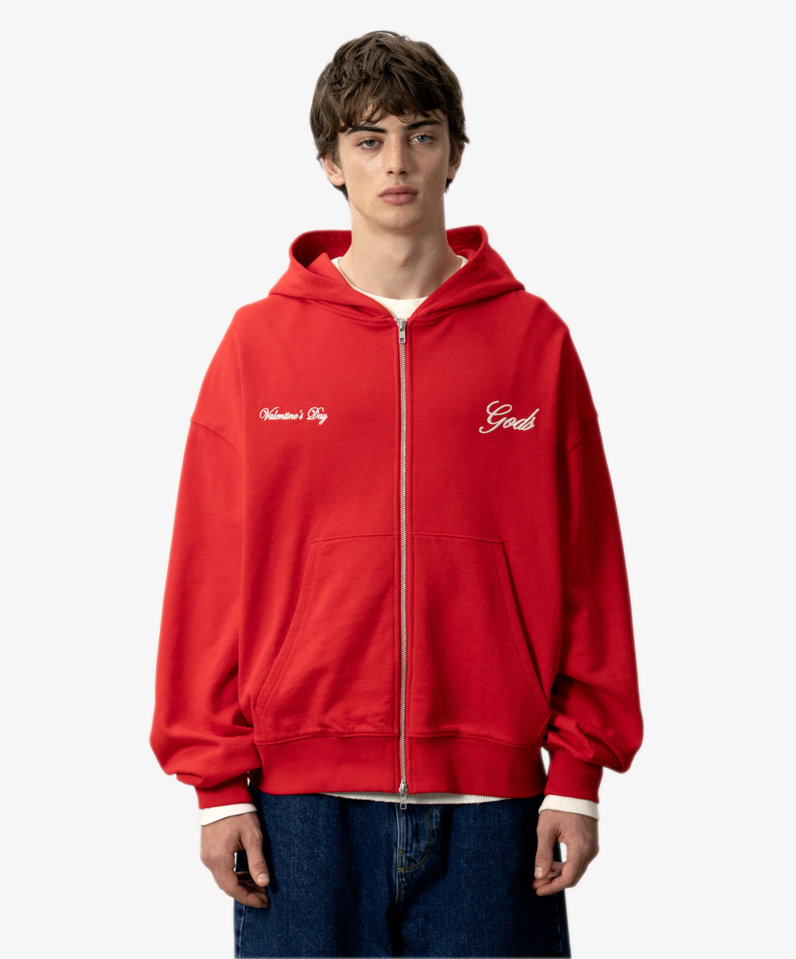 I Love You Zipper Red