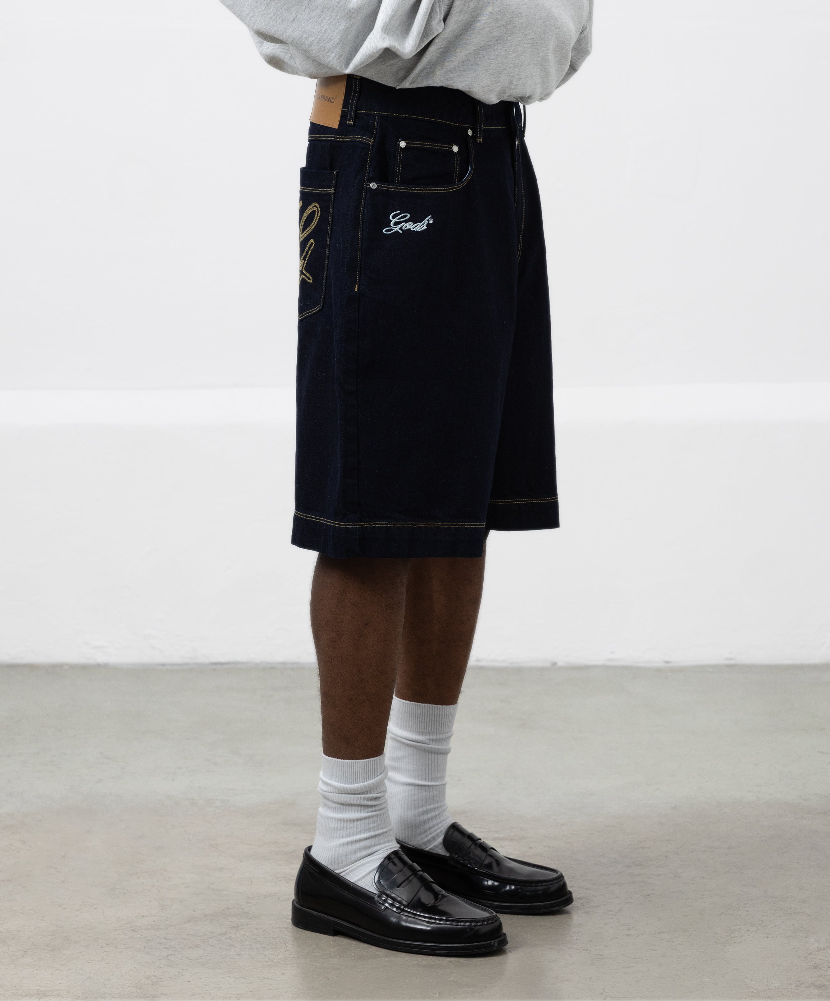 Gods Denim Shorts Navy