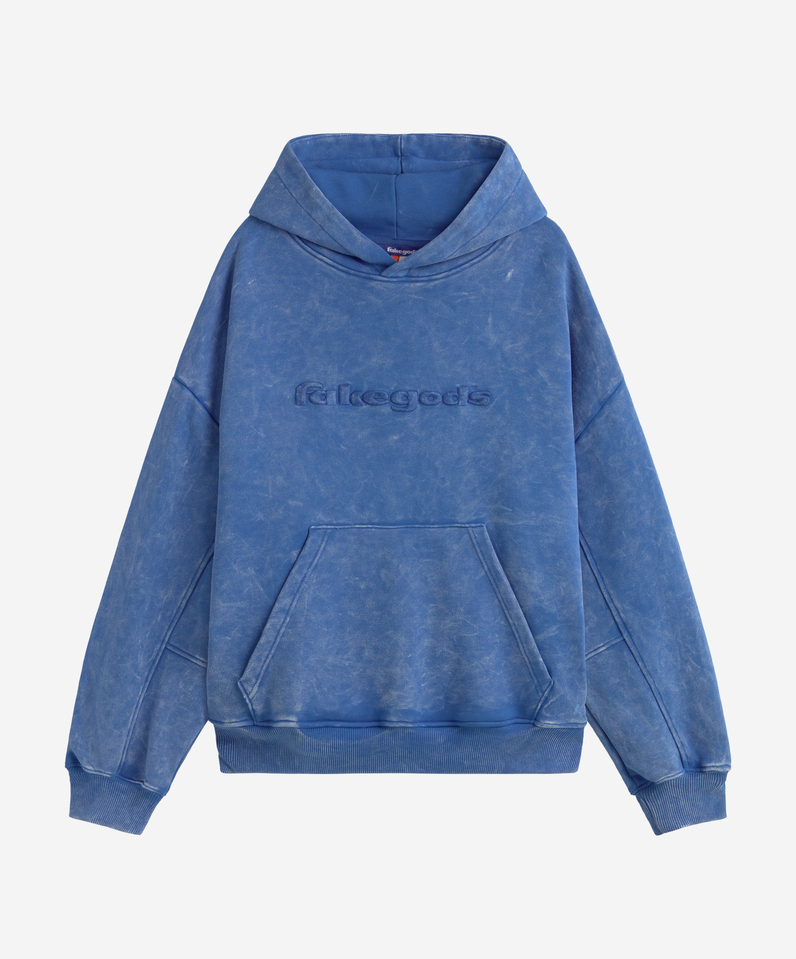 Logo Washed Hoodie Blue