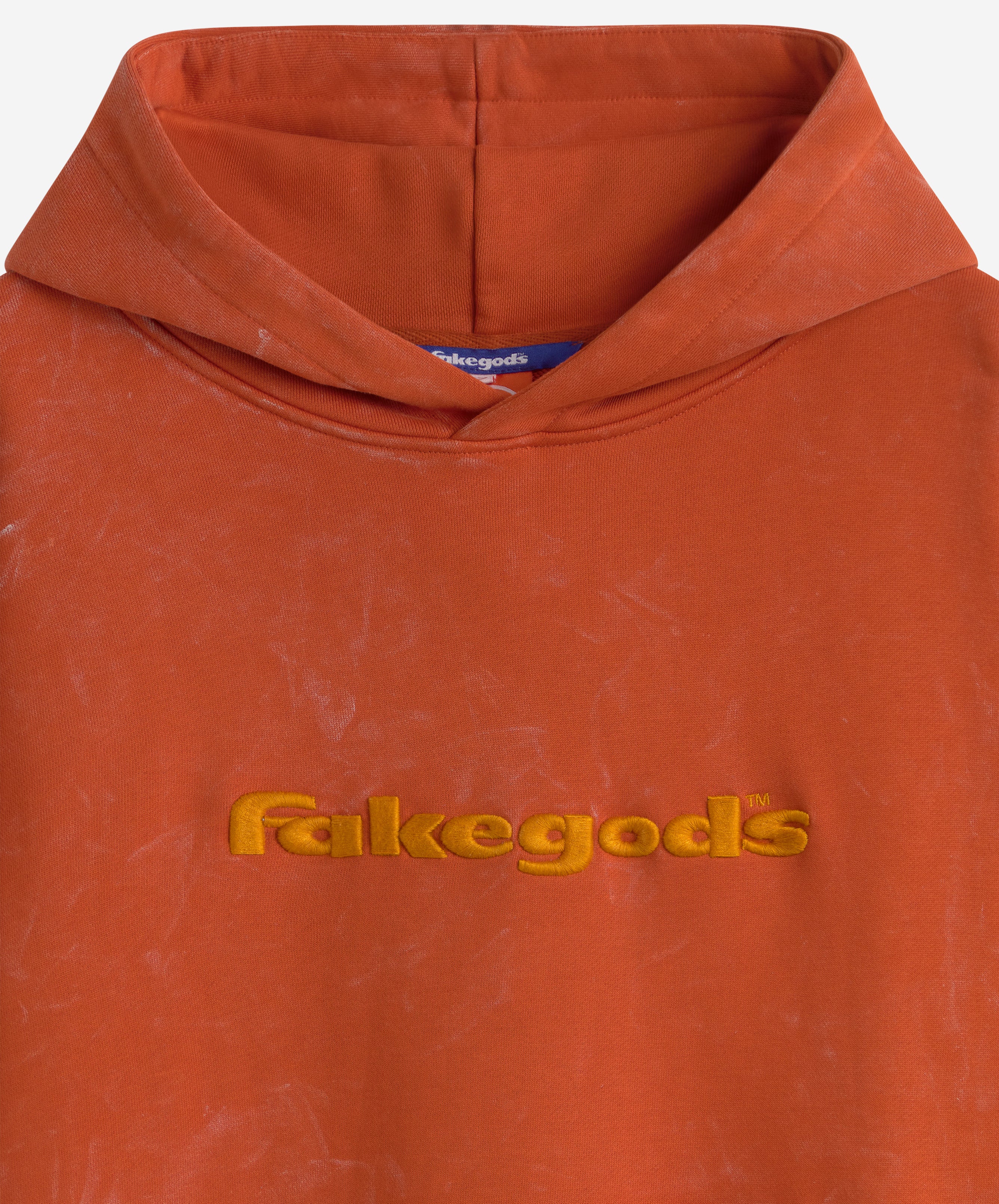 Logo Washed Hoodie Orange