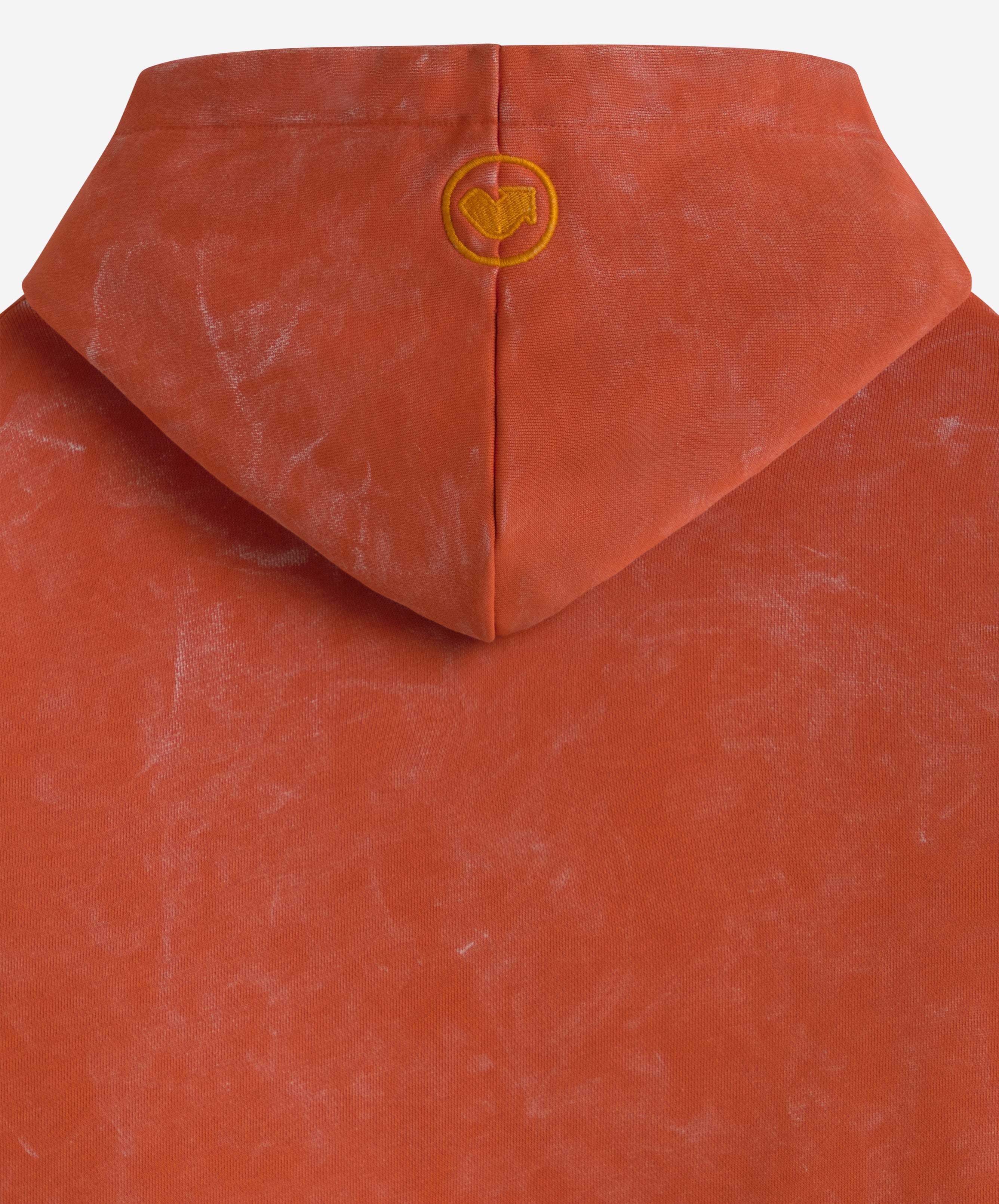 Logo Washed Hoodie Orange