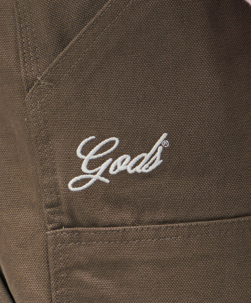 Double Knee Washed Pants Brown