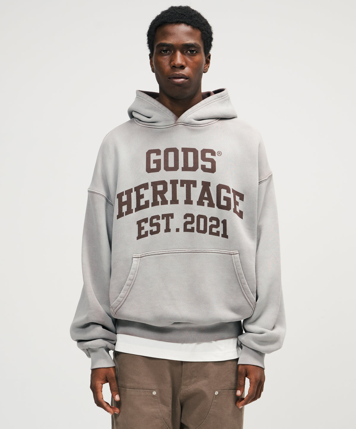 Heritage Washed Hoodie Grey