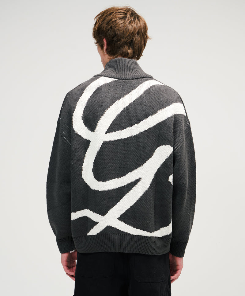 G'S Knitted Zipper Black