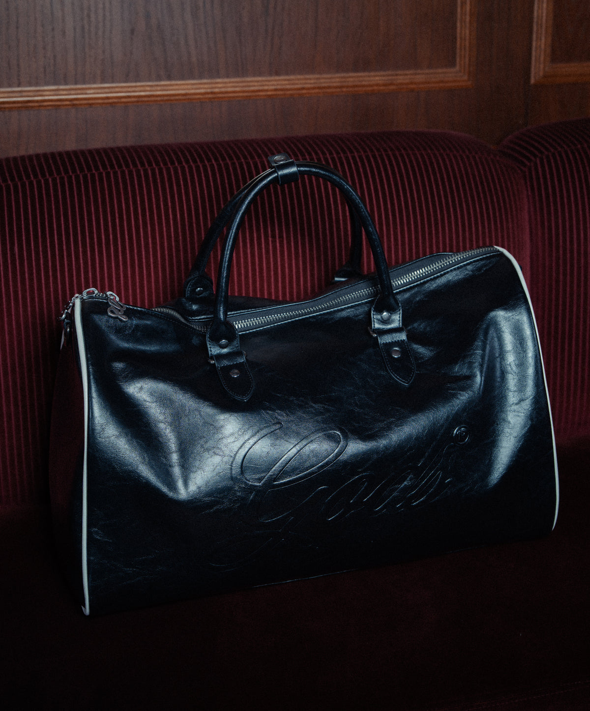 Duffel Leather Bag Black