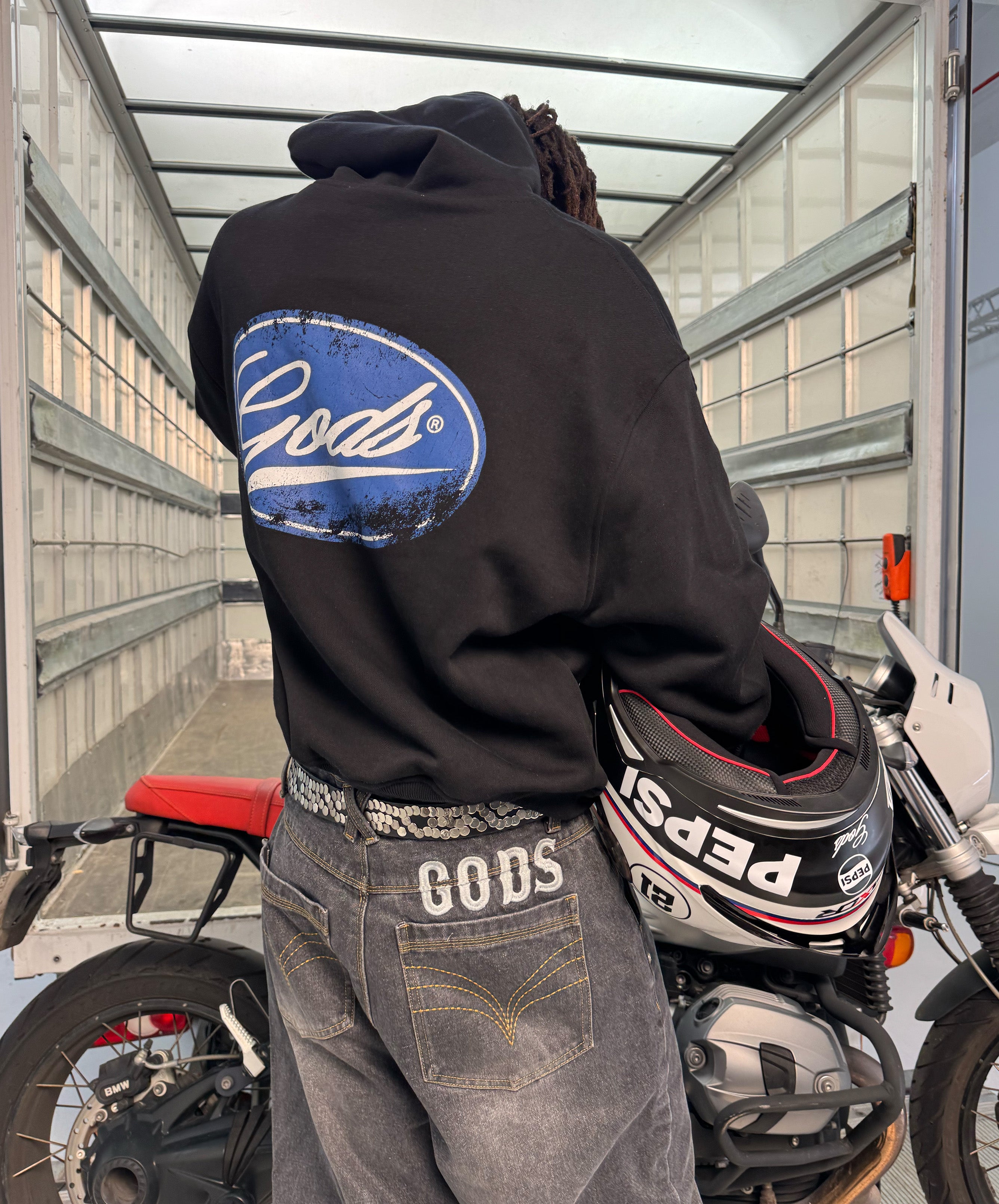 Spark Cropped Hoodie Black
