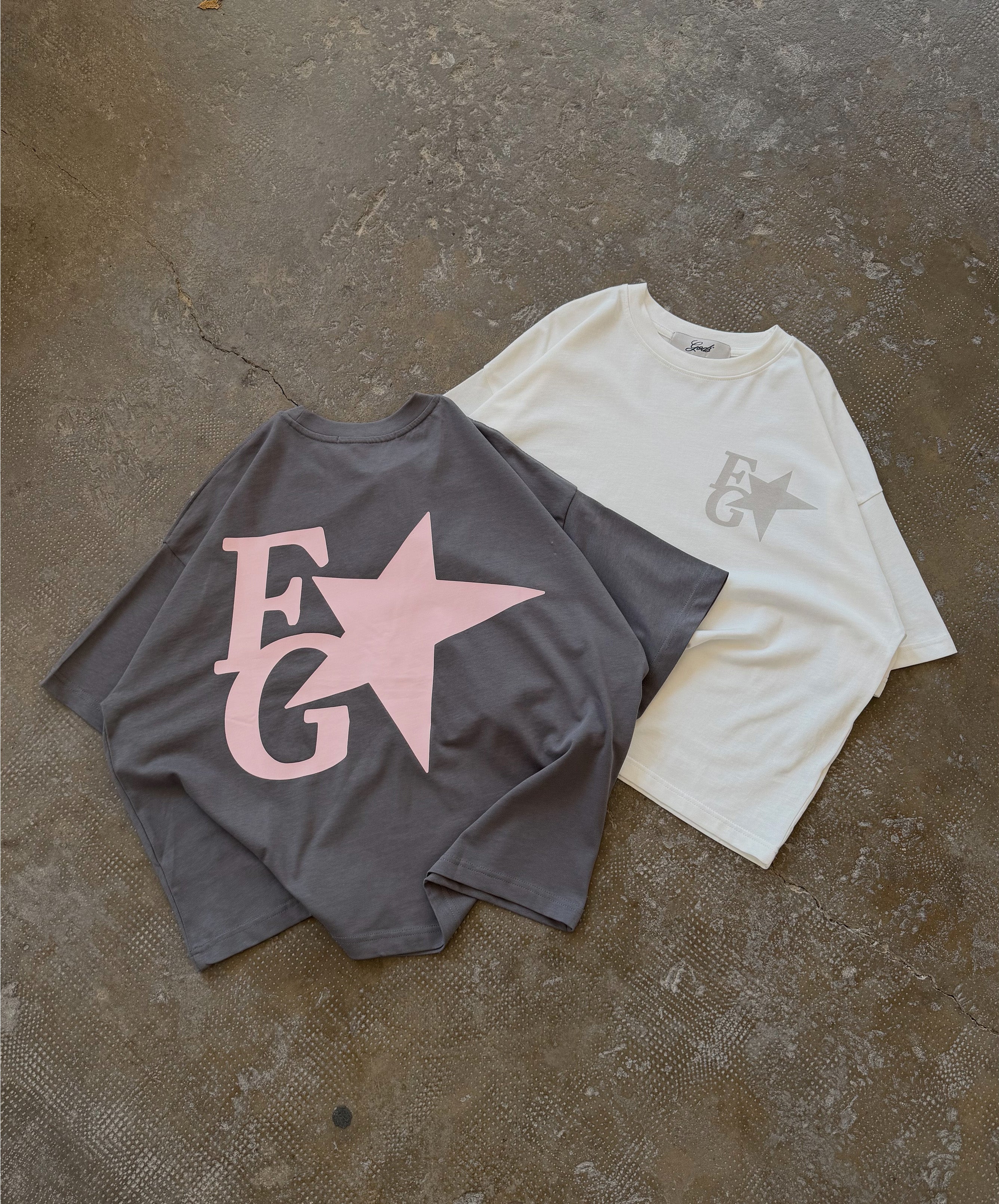 Star Boxy Tee White