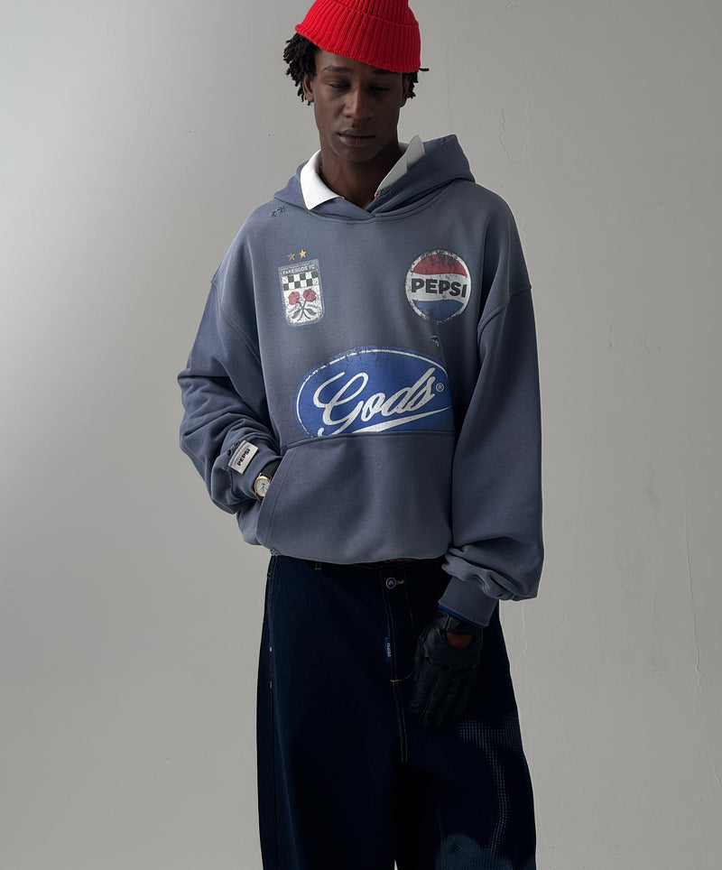 Pitstop Cropped Hoodie Grey