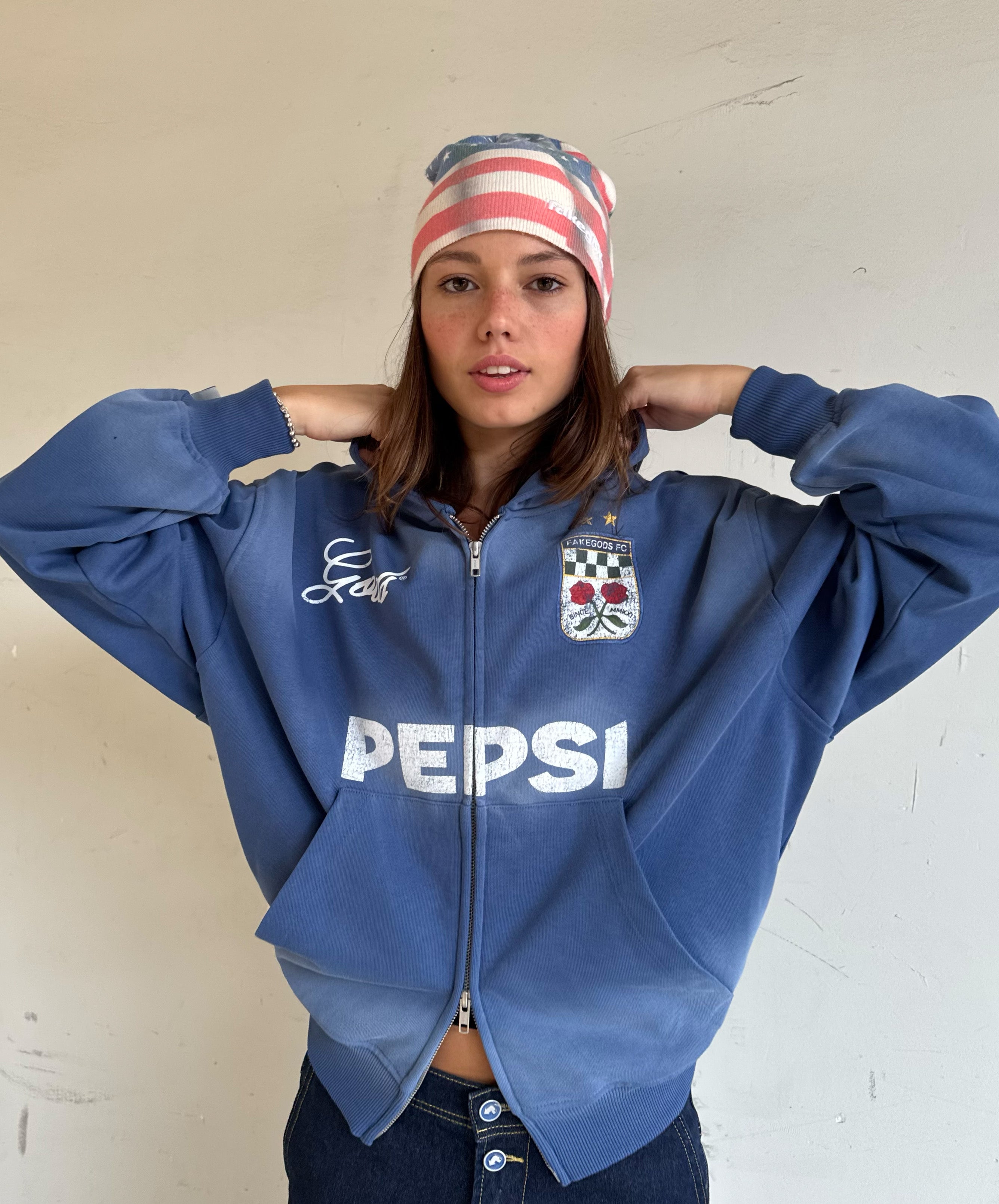 Track Zipper Blue