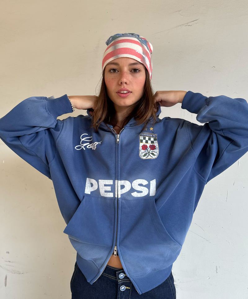 Track Zipper Blue