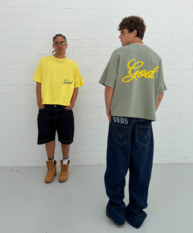 Script Tee Yellow