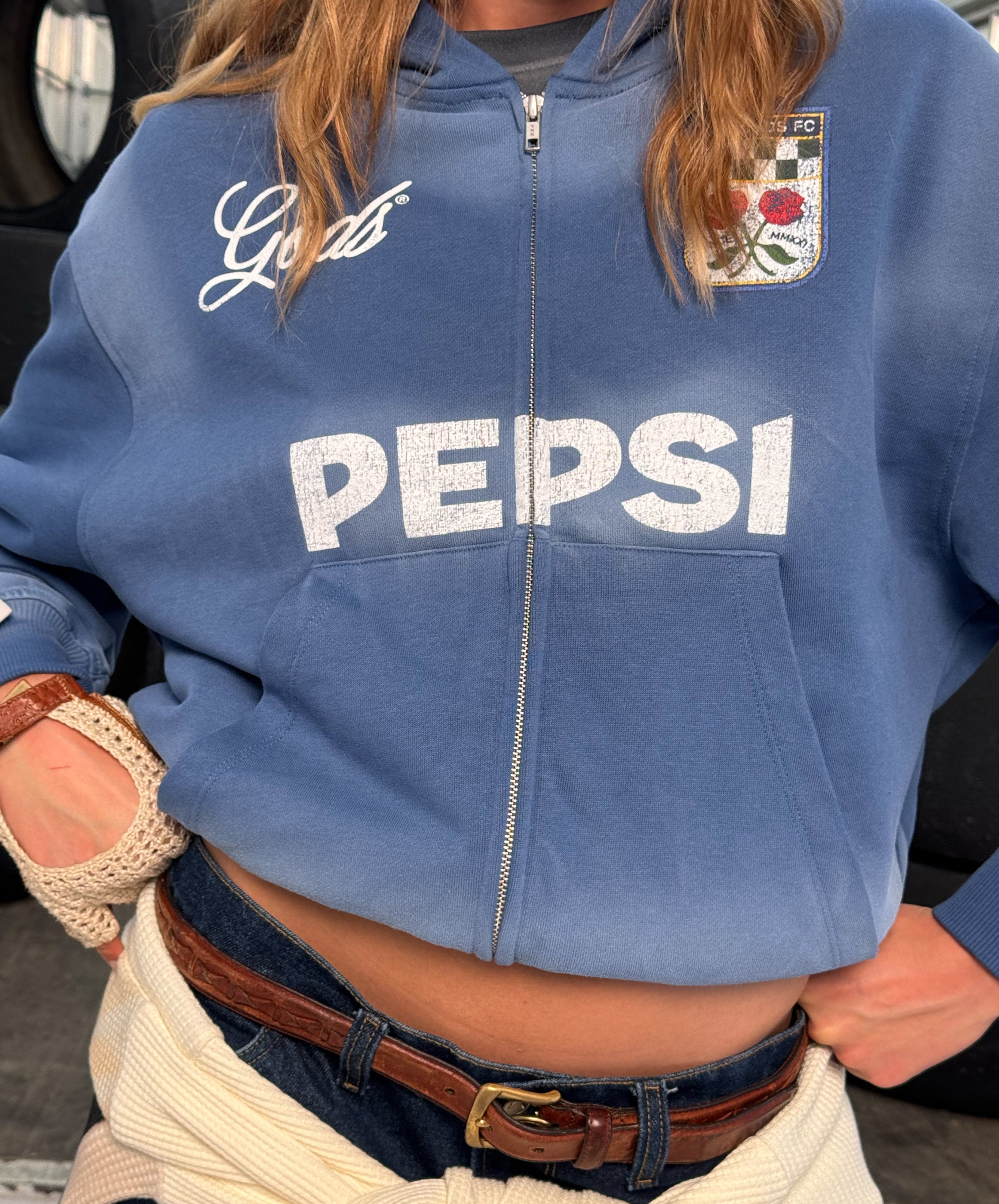 Track Zipper Blue