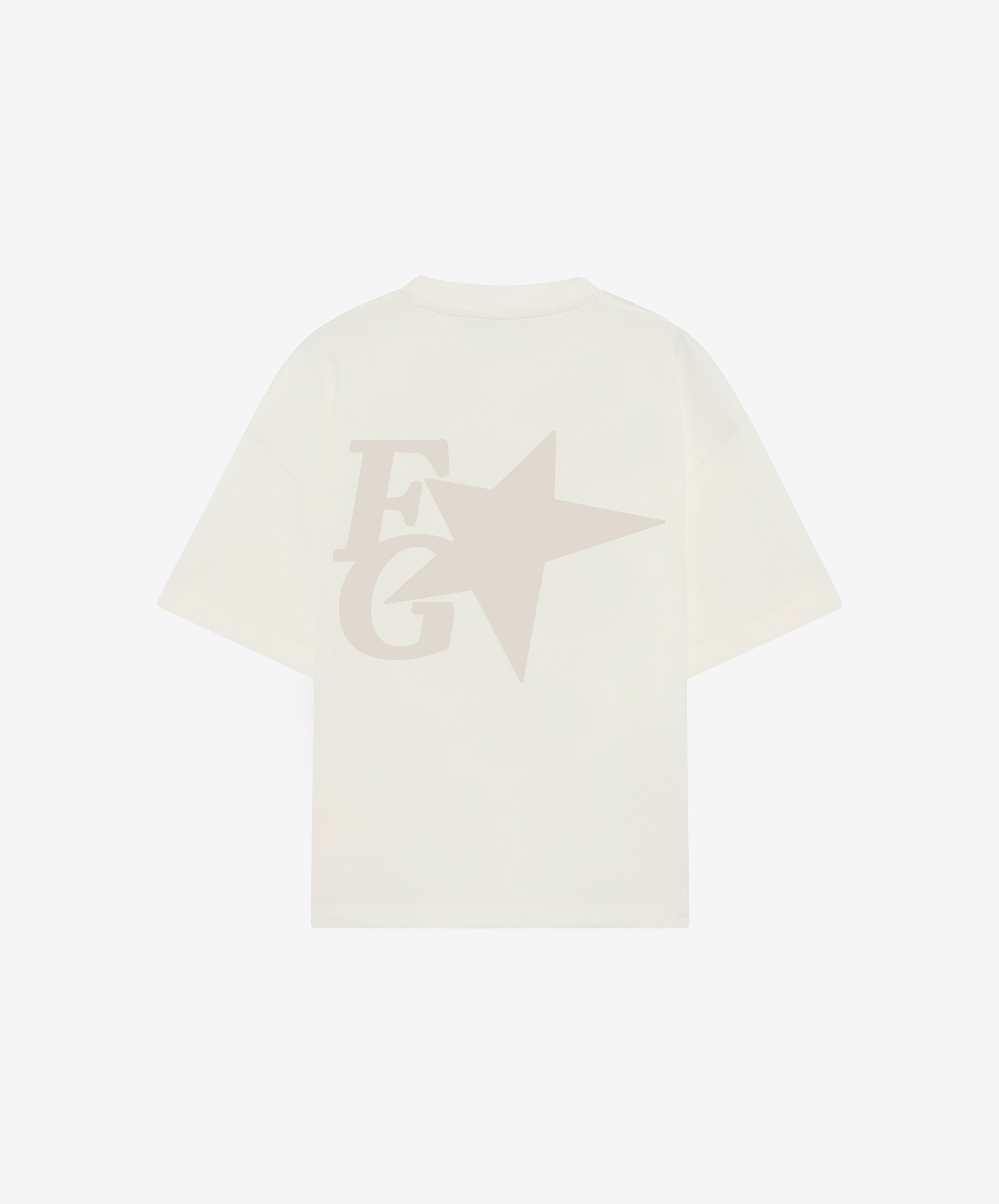 Star Boxy Tee White