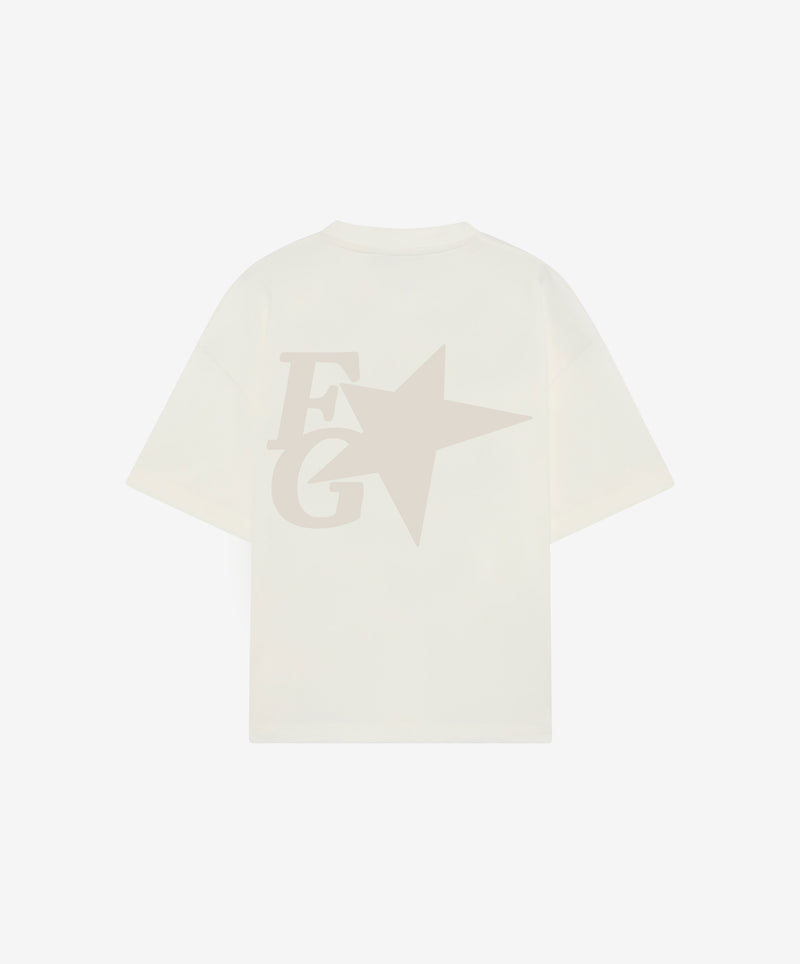Star Boxy Tee White