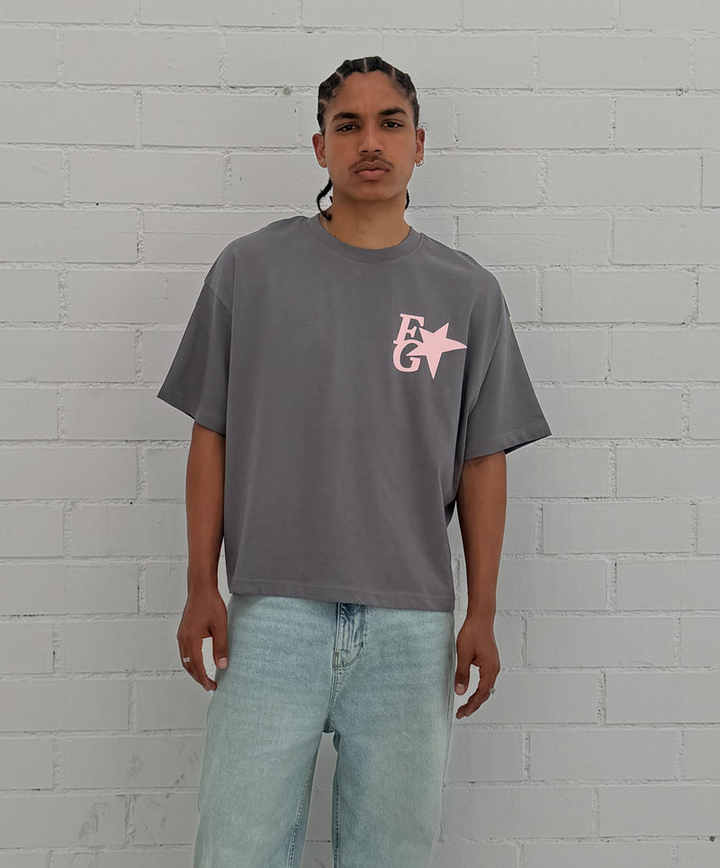 Star Boxy Tee Antracite