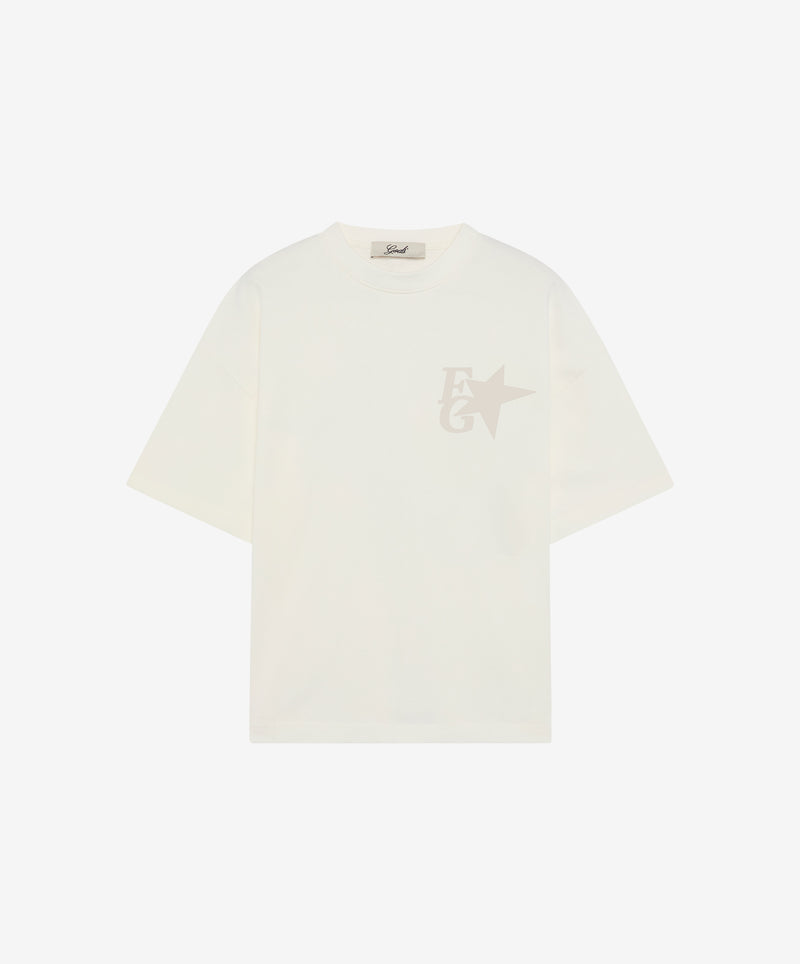 Star Boxy Tee White