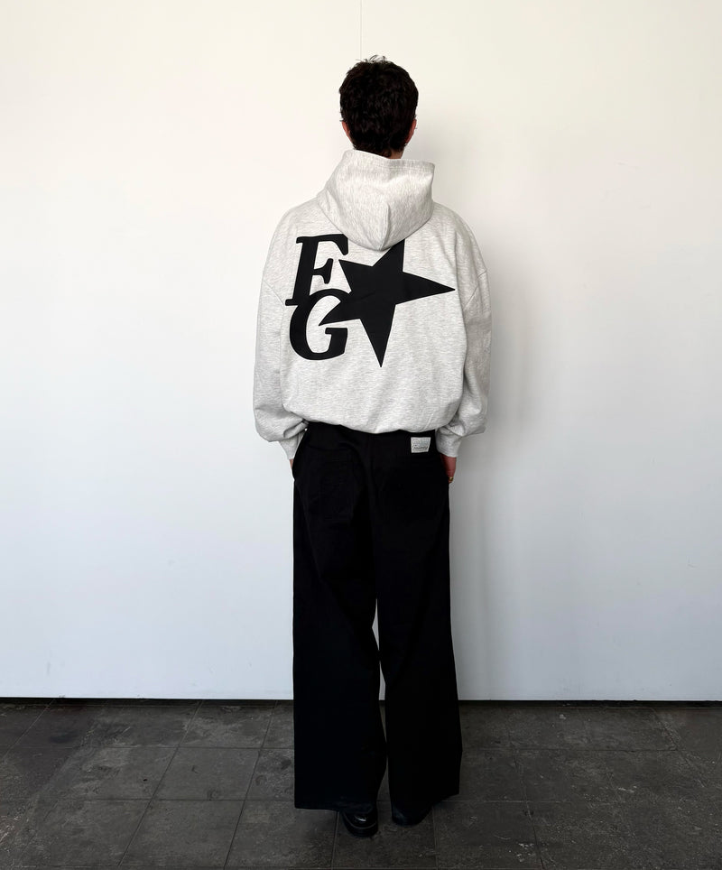 Gods Star Hoodie Grey Melange