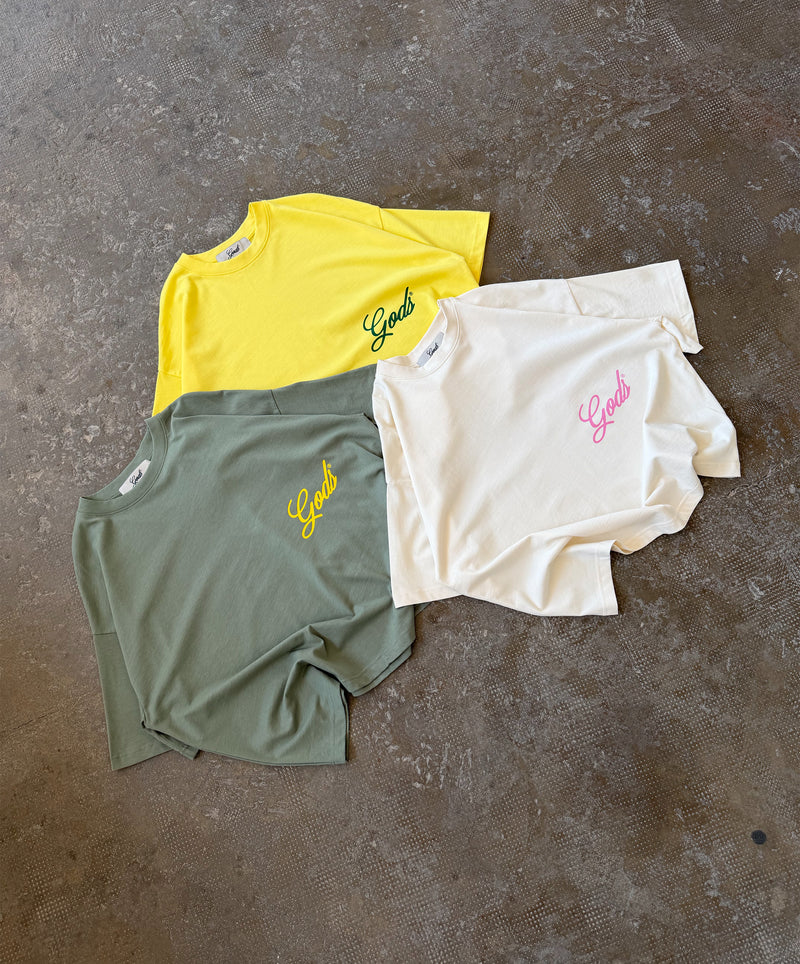 Script Tee Yellow