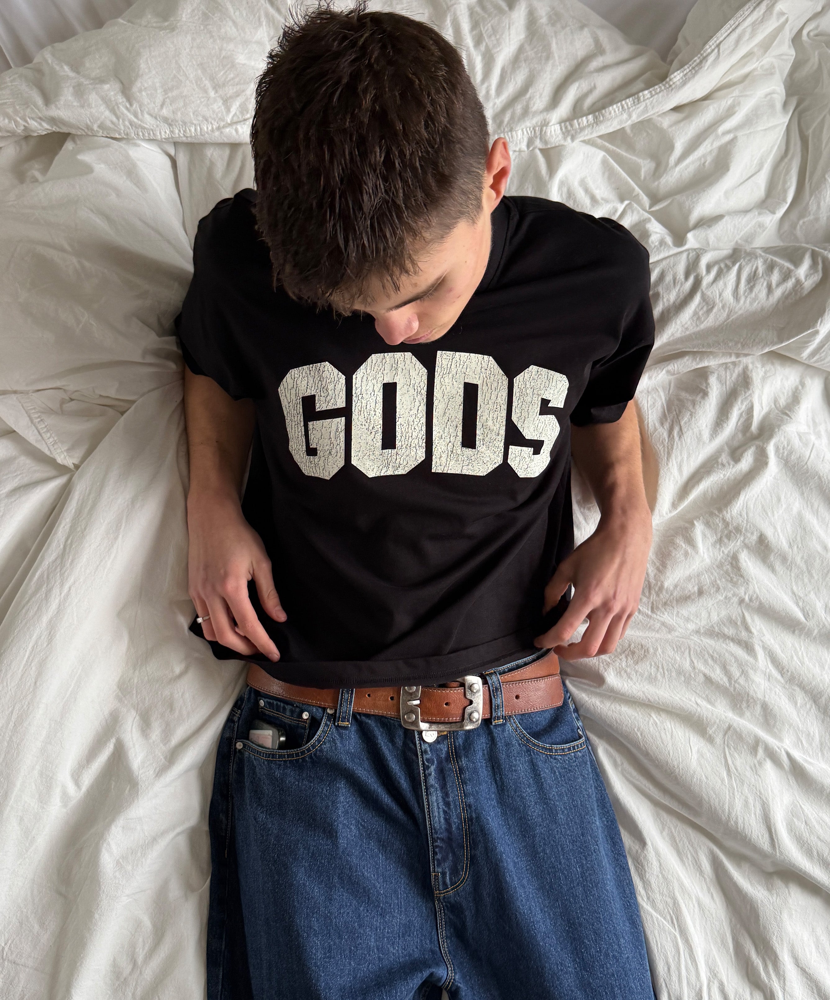 Gods Boxy Tee Black