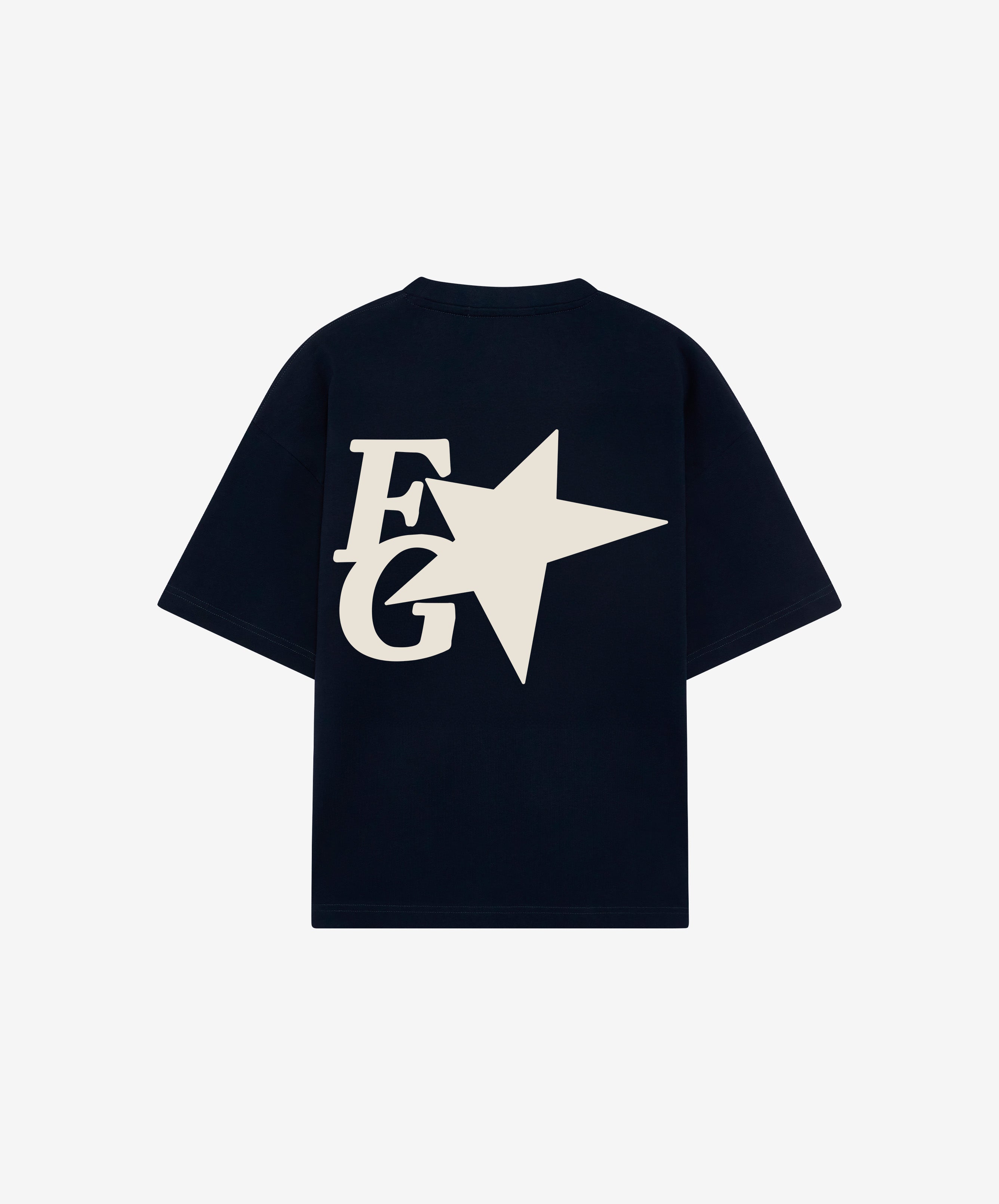 Star Boxy Tee Navy