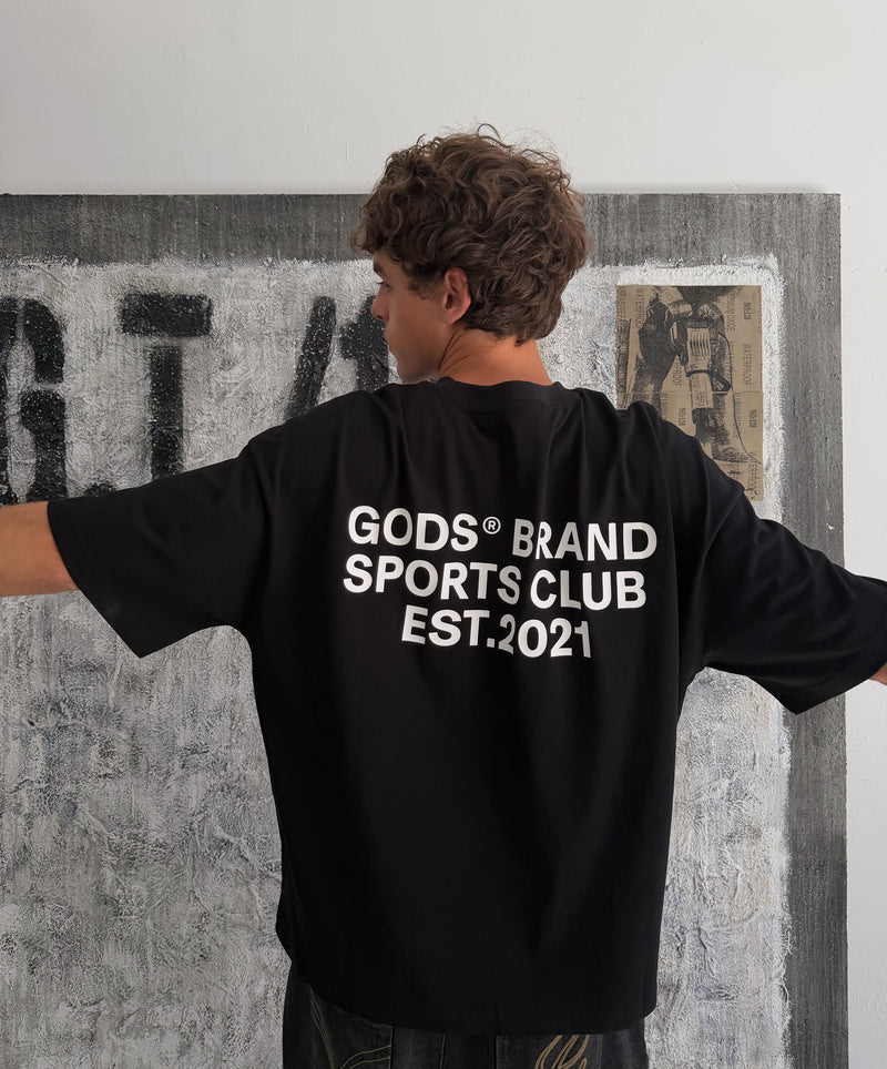 Gods Sports Club Tee Black